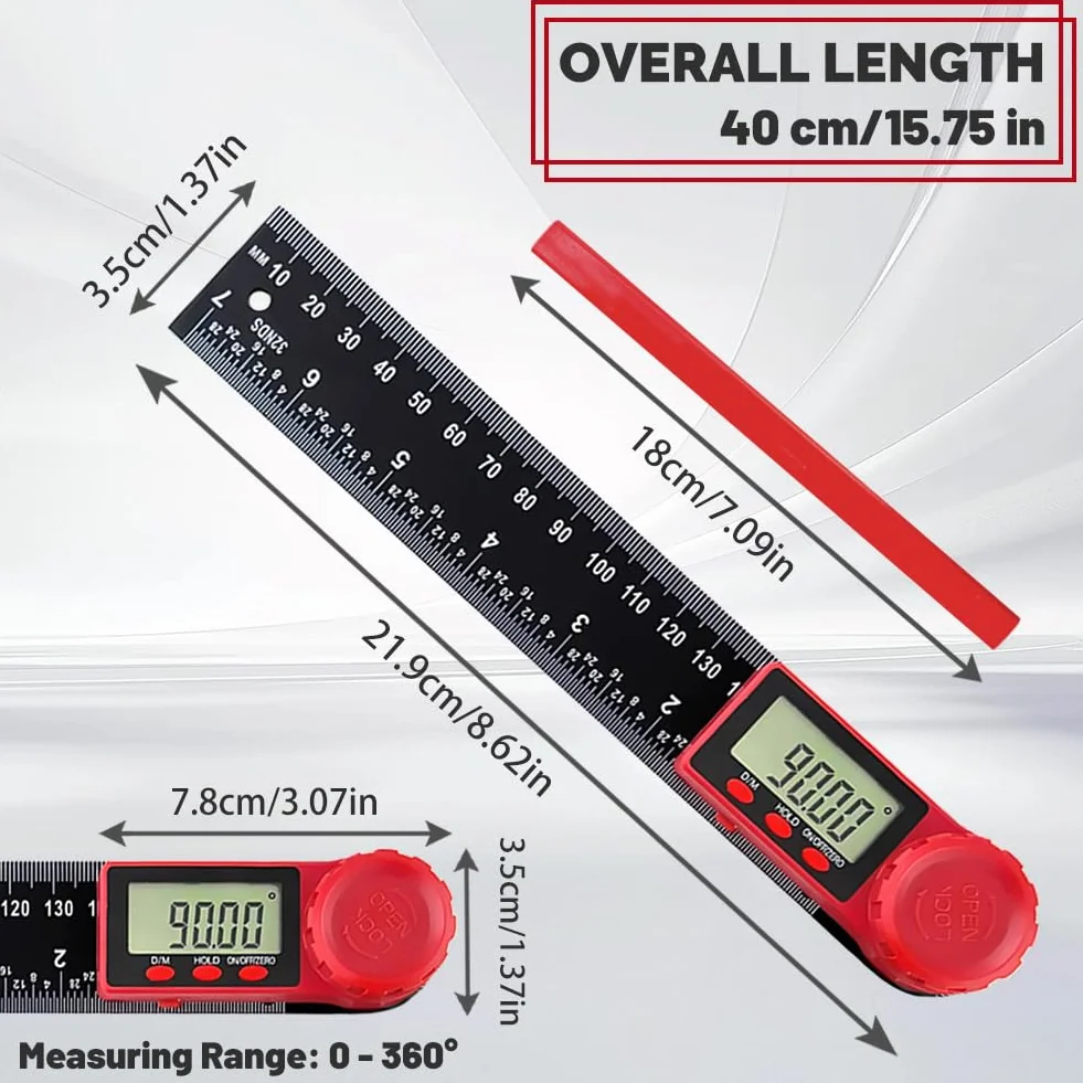 flintronic Cyfrowy kątomierz obrotowy o 360°