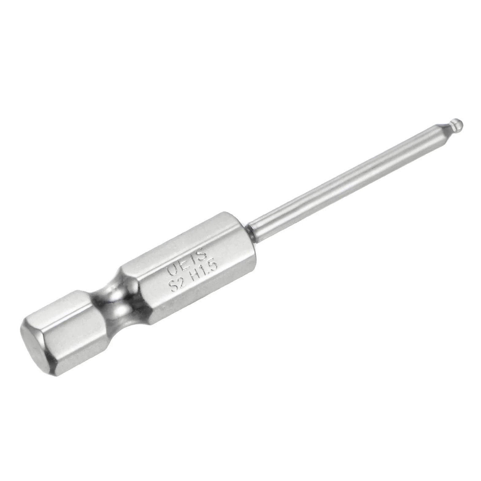 QUARKZMAN Magnetyczne końcówki wkrętakowe z kulkami 1,5 mm (H1,5), rozmiar 1/4", złącze sześciokątne 50 mm (2"), długość magnetycznych końcówek głowicy kulkowej stal S2 metryczna