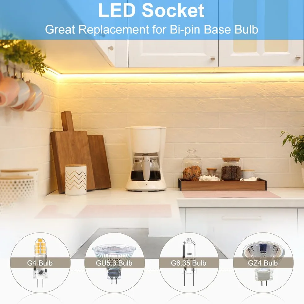 SEMINISMAR 20 sztuk oprawek MR16 GU5.3 LED, oprawka GU5.3, gwint GU5.3 z kablem 12 V, ceramiczna podstawa, oprawka LED MR16 GU5.3, żarówka halogenowa, wtyczka ceramiczna, adapter druciany