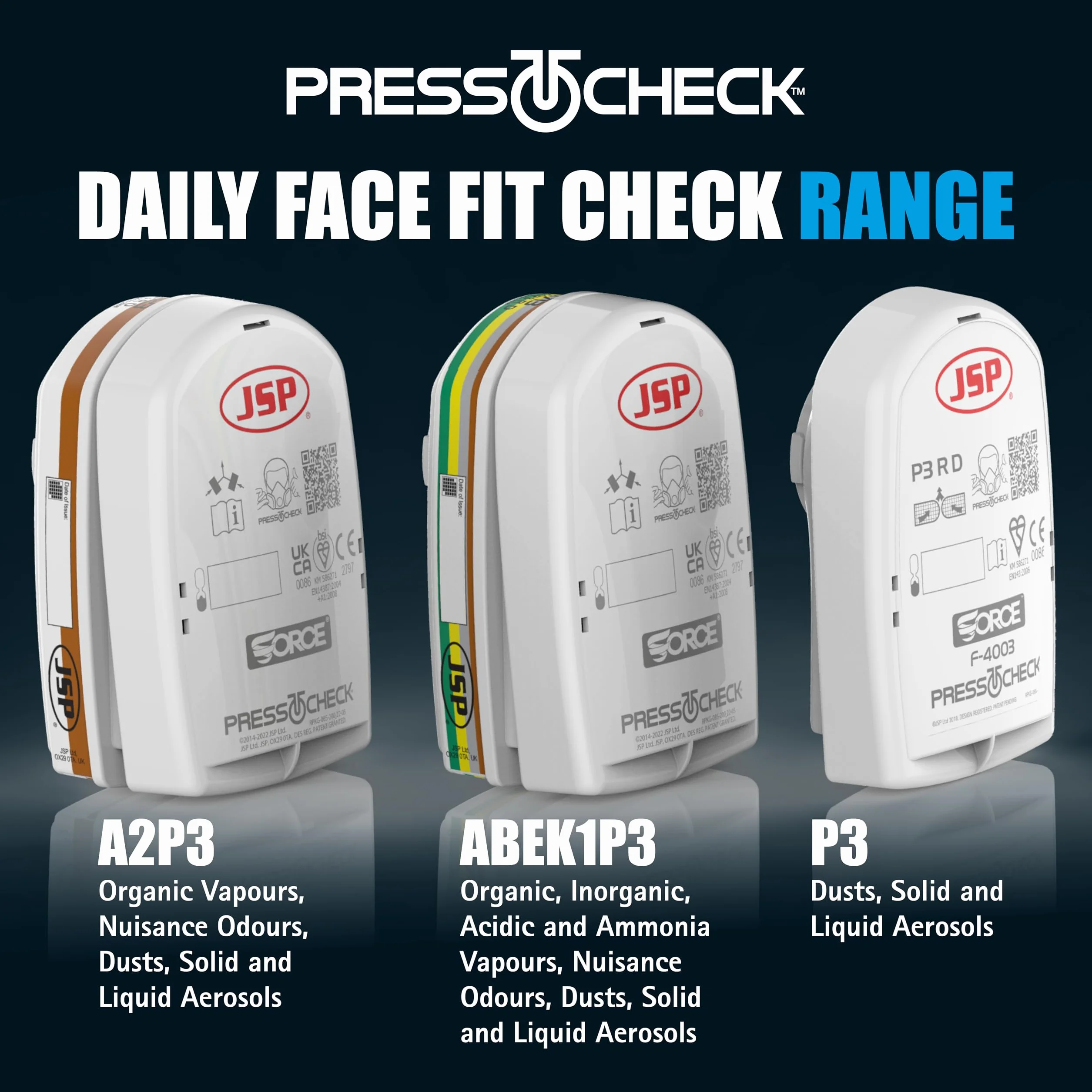 Filtr wymienny JSP PressToCheck ABEK1P3 BMN750-000-600 2 szt.