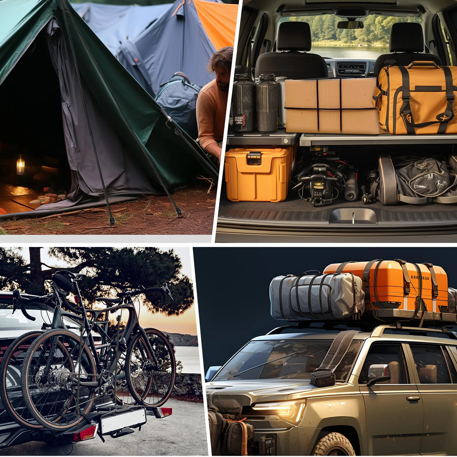 moinkerin Gumka napinająca z haczykami, 12 sztuk, 60 cm, ekspander, wytrzymała guma napinająca do zabezpieczania bagażu, bagażnika, kampera, motocykla, plandeki