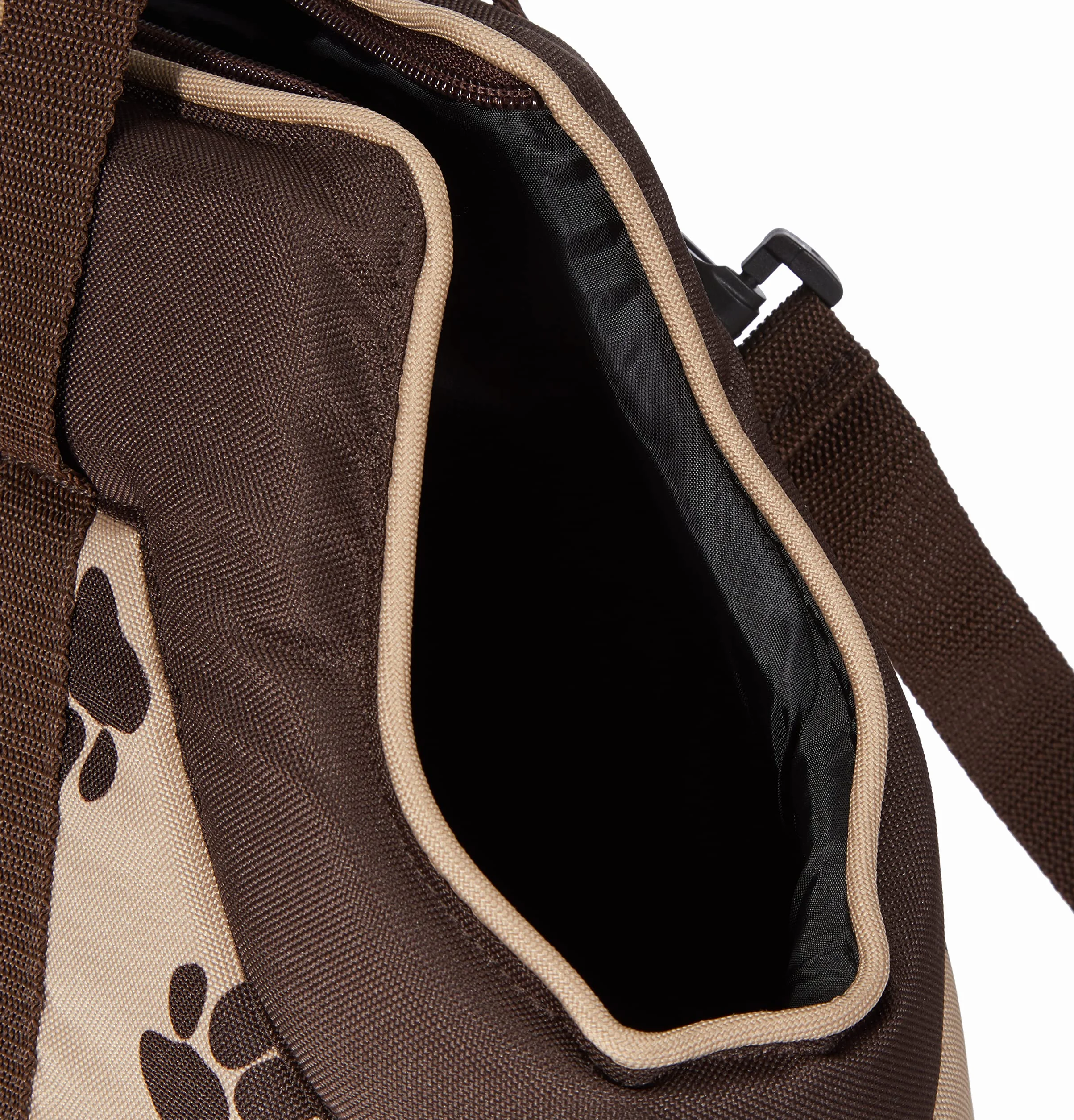Hobbydog TORBWL4 torba dla psa torba na zakupy torba kota rozmiar 22 x 20 x 36 cm, beżowa z łapkami