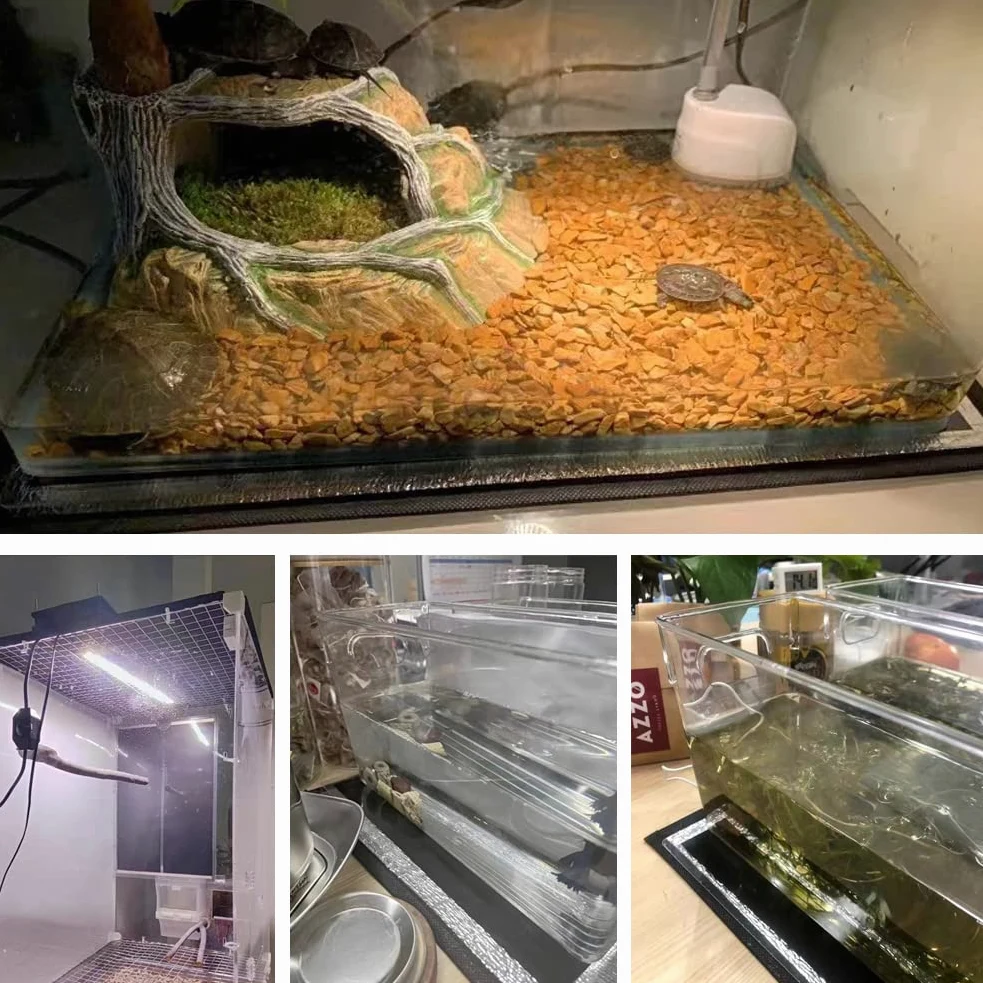 Podkładka grzewcza dla gadów z regulacją temperatury 7 W/ 14 W/ 20 W pod zbiornik, mata grzewcza dla żółwia, żółwia, węży, jaszczurki, gekona (14 W)