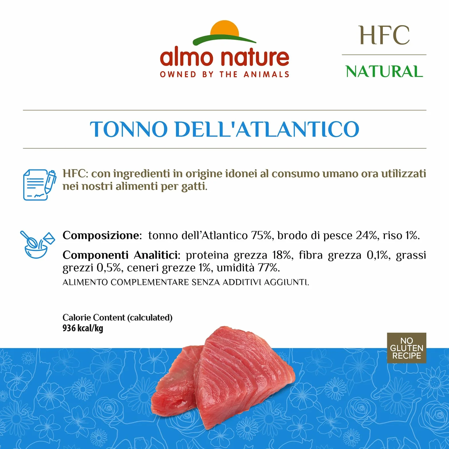 Almo Nature Hfc Natural Karma dla Kotów, Tuńczyk, 6 x 70 g