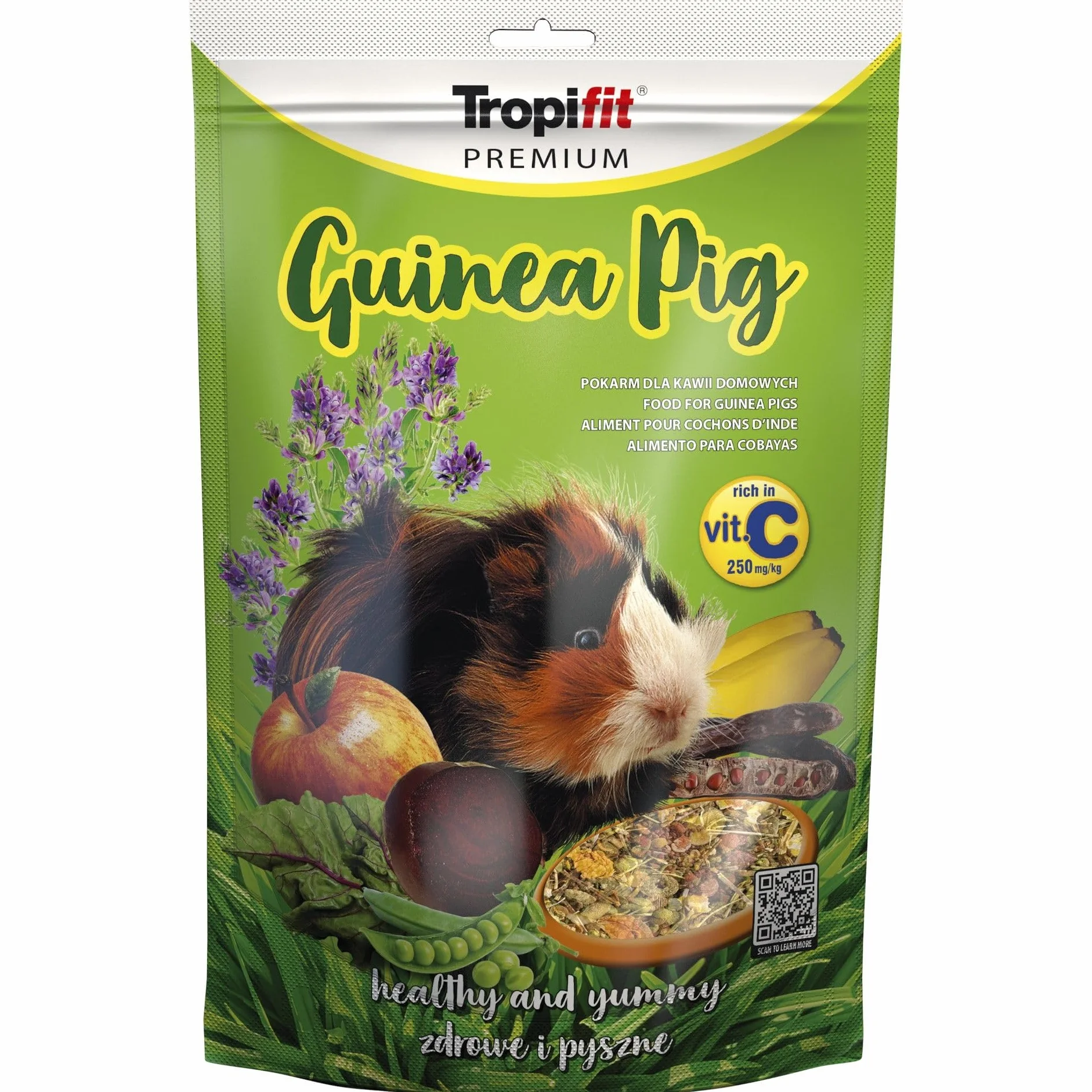 GUINEA PIG- Pełnowartościowy pokarm dla kawii domowych, świnek morskich 500G