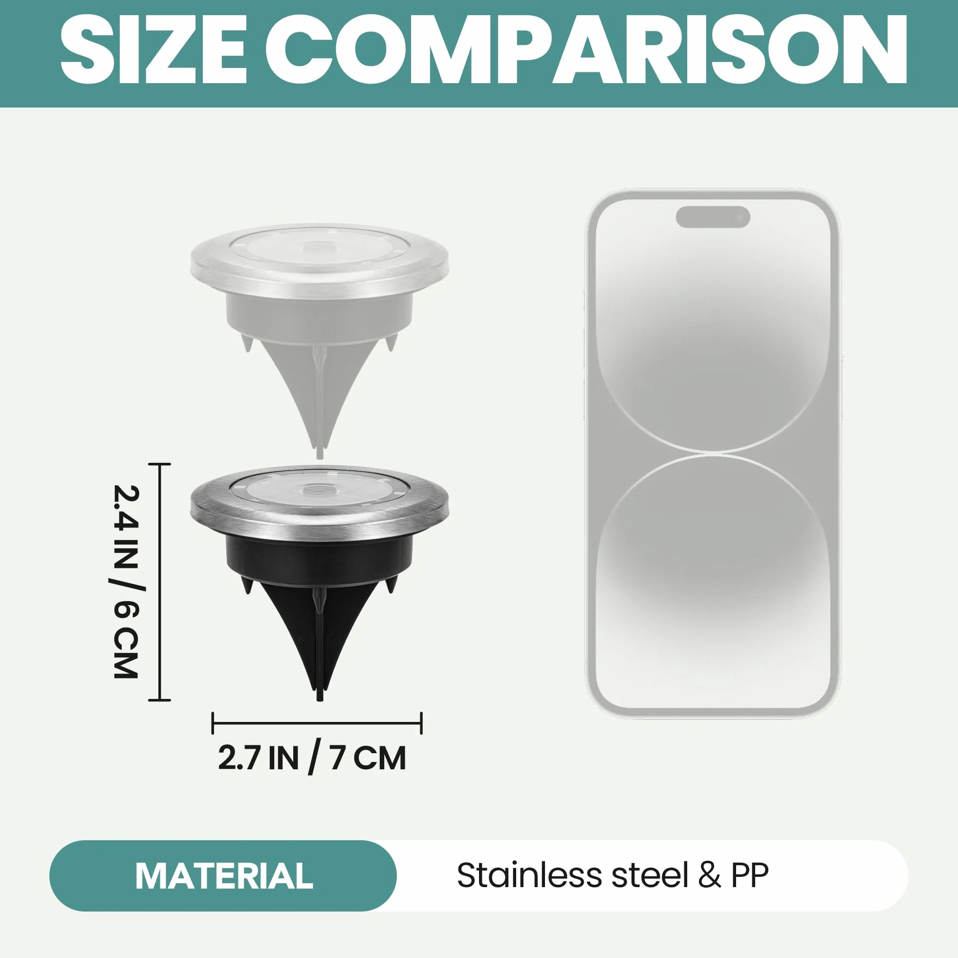 Solpex Lampy solarne do ogrodu, 20 sztuk, mini solarne lampy naziemne, wodoodporne, solarne lampy ogrodowe, zasilane energią słoneczną, oświetlenie krajobrazu na patio, podwórko, podjazd, chodnik