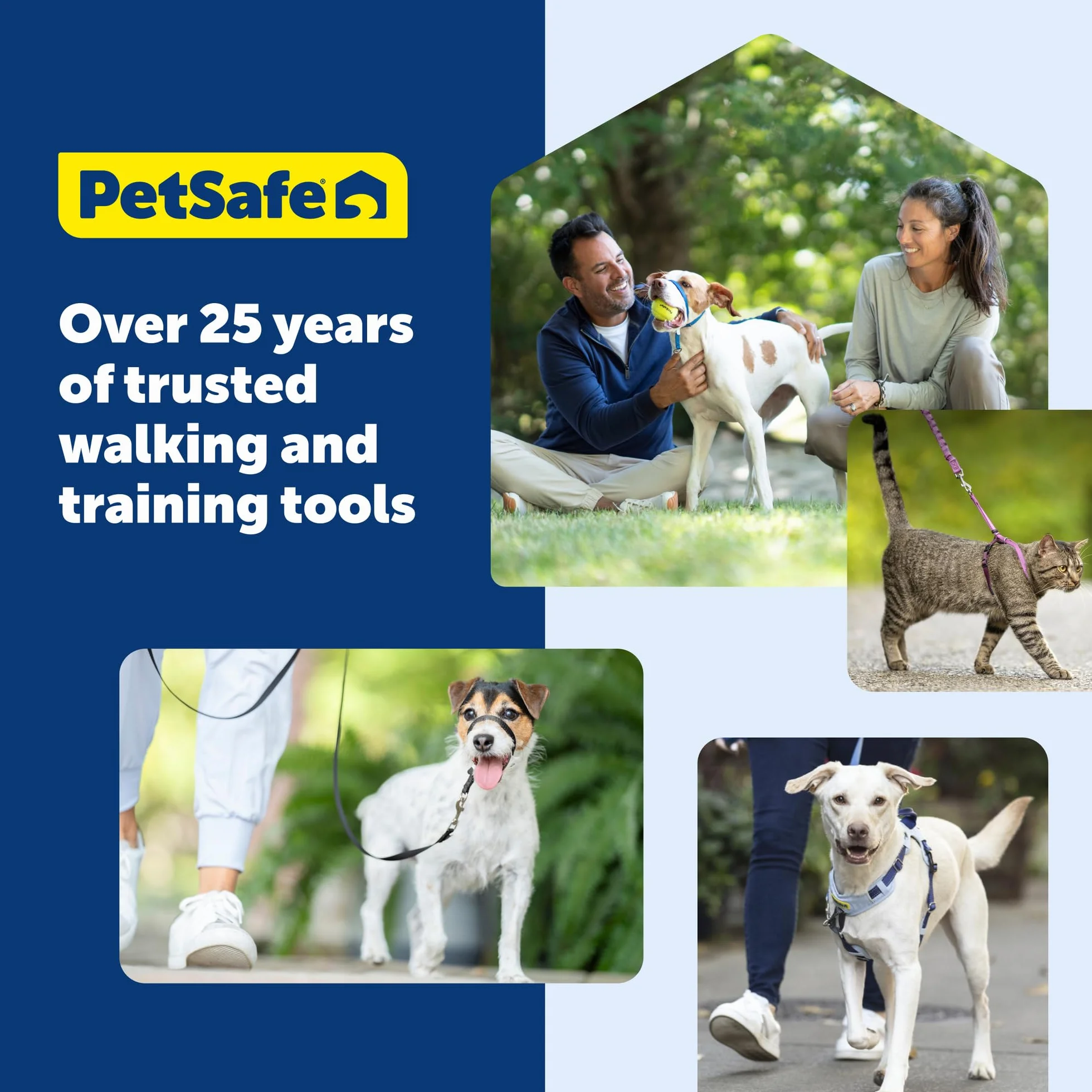 PetSafe Gentle Leader Obroża dla psa bez ciągnięcia – najlepsze rozwiązanie dla psów ciągnących – przekierowuje siłę psa, ułatwiając spacer – pomaga odzyskać kontrolę – L, niebieska (Royal Blue)