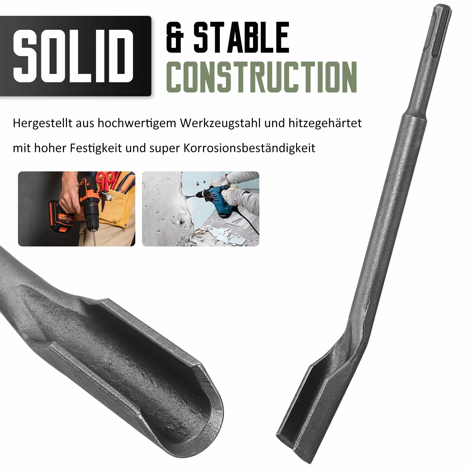 Kaelah Dłuto drążone SDS-plus 22 x 250 mm, dłuto kanałowe ze stali hartowanej