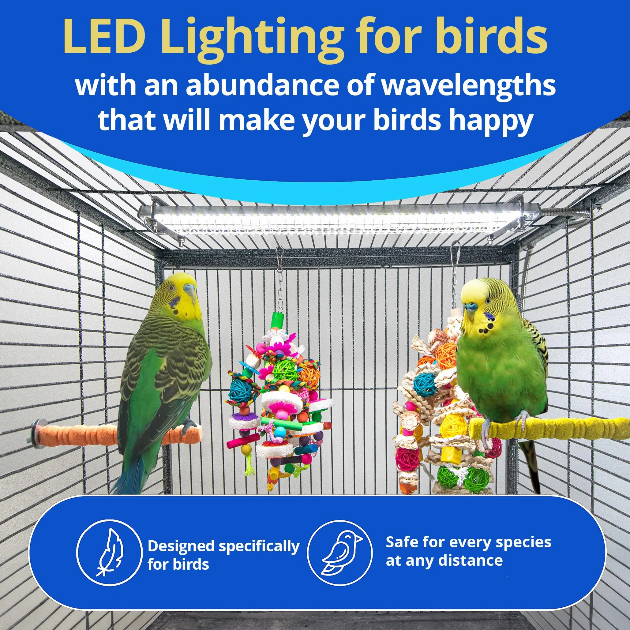 Lampa LED dla ptaków z pełnym spektrum 25 cm HappyBird Lighting