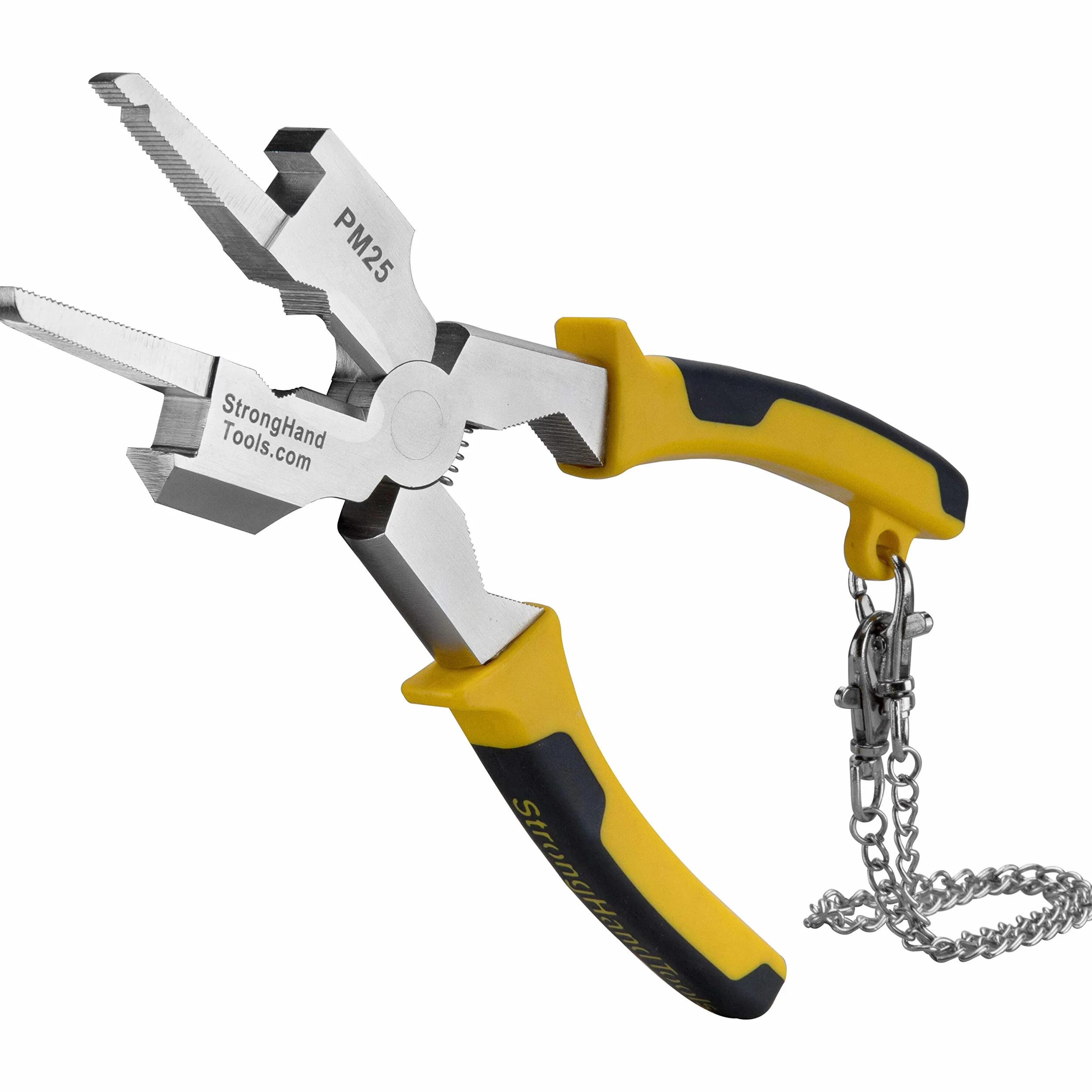 Strong Hand Tools, Deluxe MIG szczypce spawalnicze, młotek do żużla, młotek płaski, skrobak, drobne i grube pilniki, nacięcie boczne, łańcuch podtrzymujący, ergonomiczny uchwyt, poddane obróbce