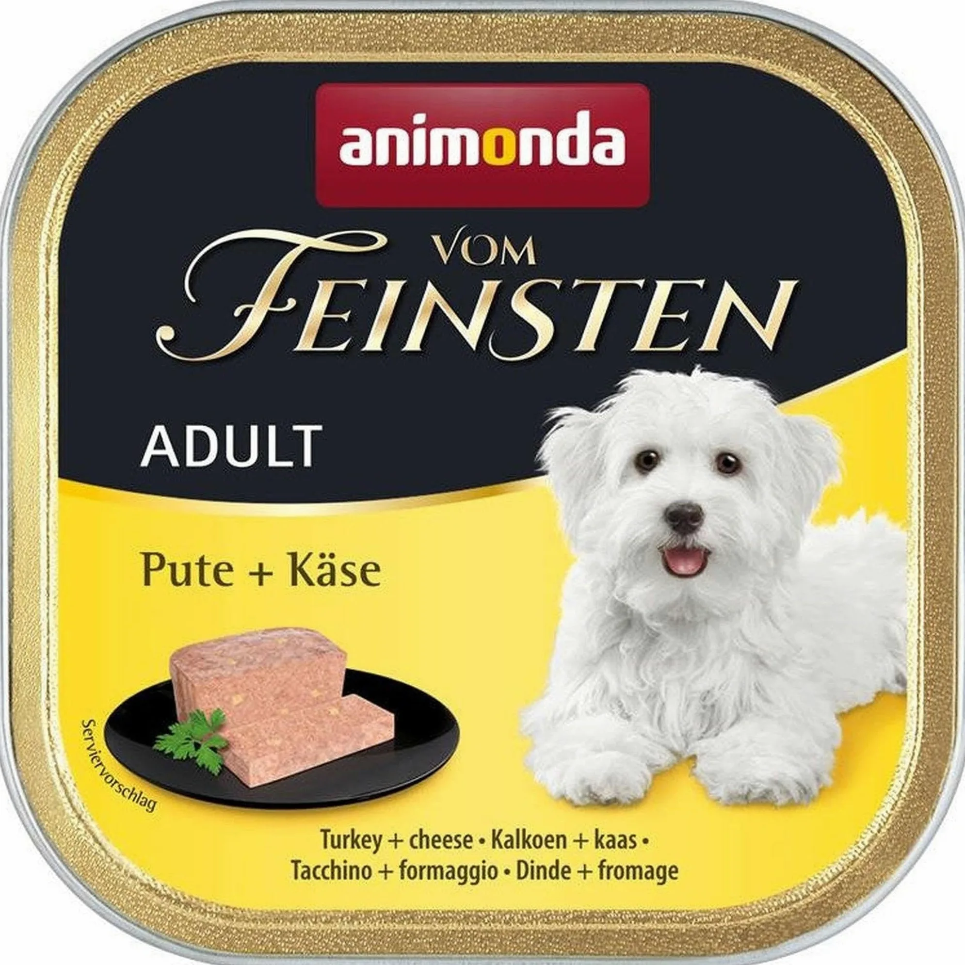 Animonda vom Feinsten karma dla psów mokra z indykiem i serem 22 x 150 g bez zbóż