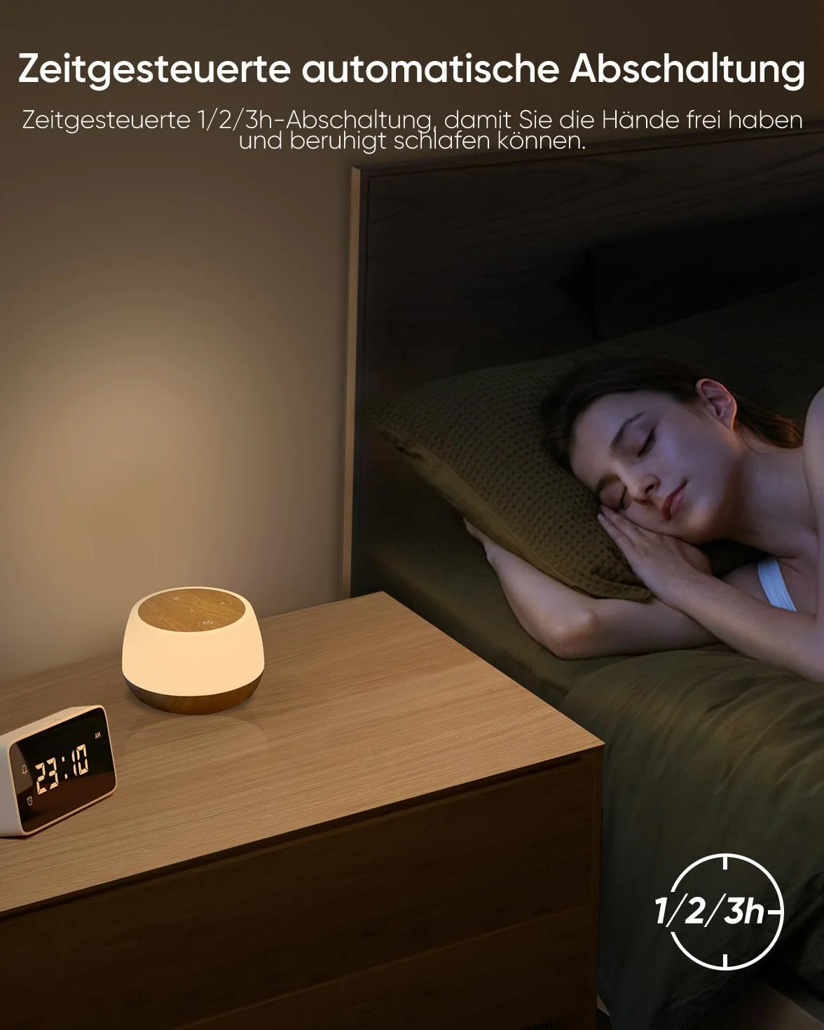 Lampka nocna do pokoju dziecięcego, zestaw 2 sztuk, lampka nocna ładowana przez USB, bezstopniowe ściemnianie, 3 tryby i 9 zmieniających się kolorów, przenośna lampa dotykowa dla dorosłych z pomiarem
