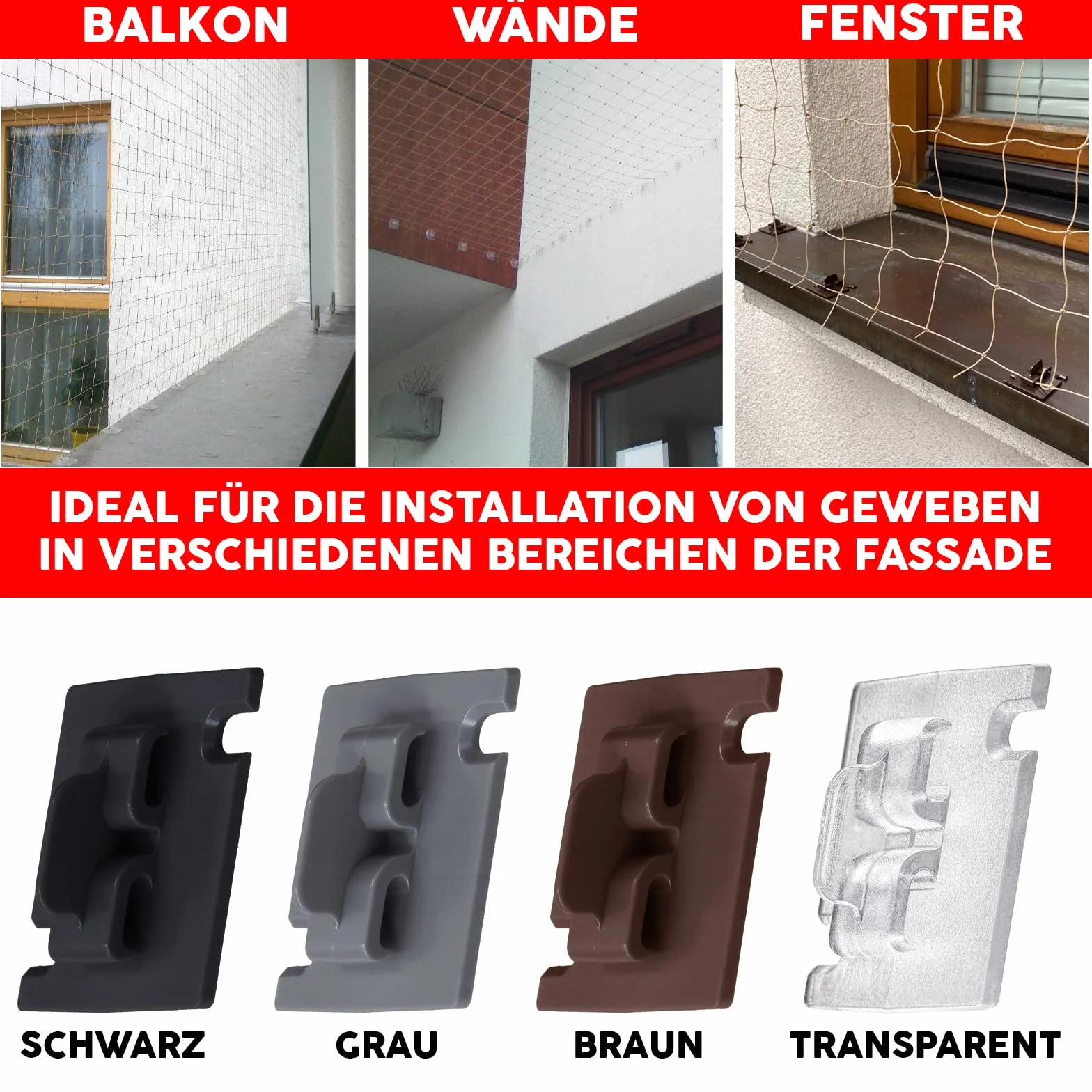 20 sztuk haczyków samoprzylepnych z klejem montażowym 30 ml, bardzo mocne, do siatki dla kotów na balkon – bez wiercenia, przezroczyste, odporne na warunki atmosferyczne, łatwy i szybki montaż