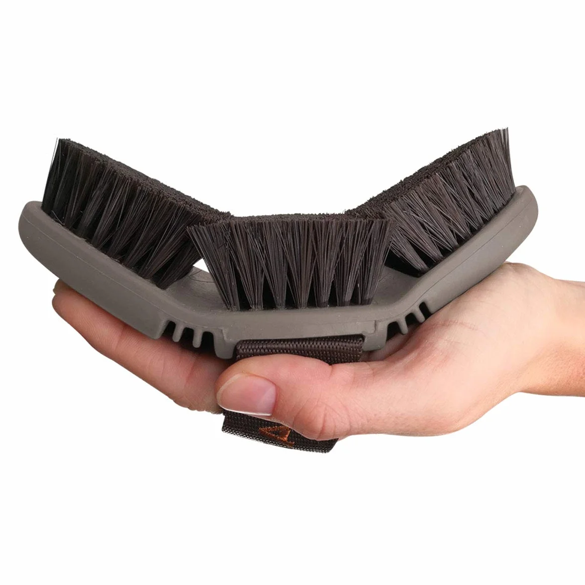 Animalon CareFlex szczotka pielęgnacyjna, elastyczna i ergonomiczna szczotka dla koni z zapięciem na rzep, do każdego boksu pielęgnacyjnego, akcesoria dla koni