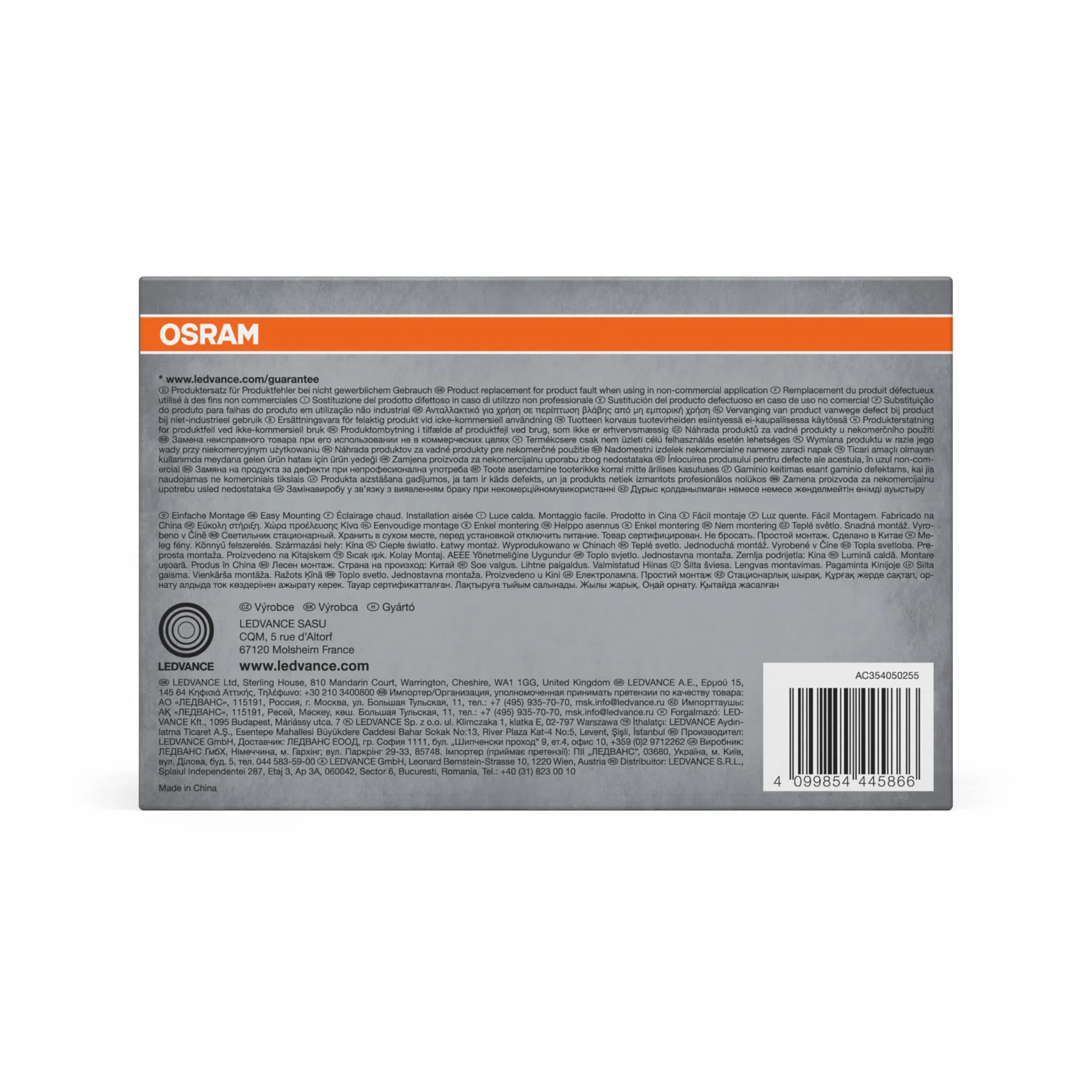 OSRAM Zestaw opraw wpuszczanych 3x85mm 3000K biały IP20