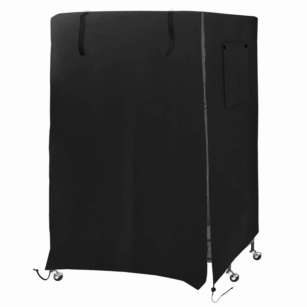 Uniwersalna klatka dla ptaków Klatka dla papug Czarna klatka dla ptaków Wodoodporna i pyłoszczelna tkanina Oxford Klatka dla papug dla ptaków (dł. 96 cm x szer. 59 cm x wys. 130 cm)