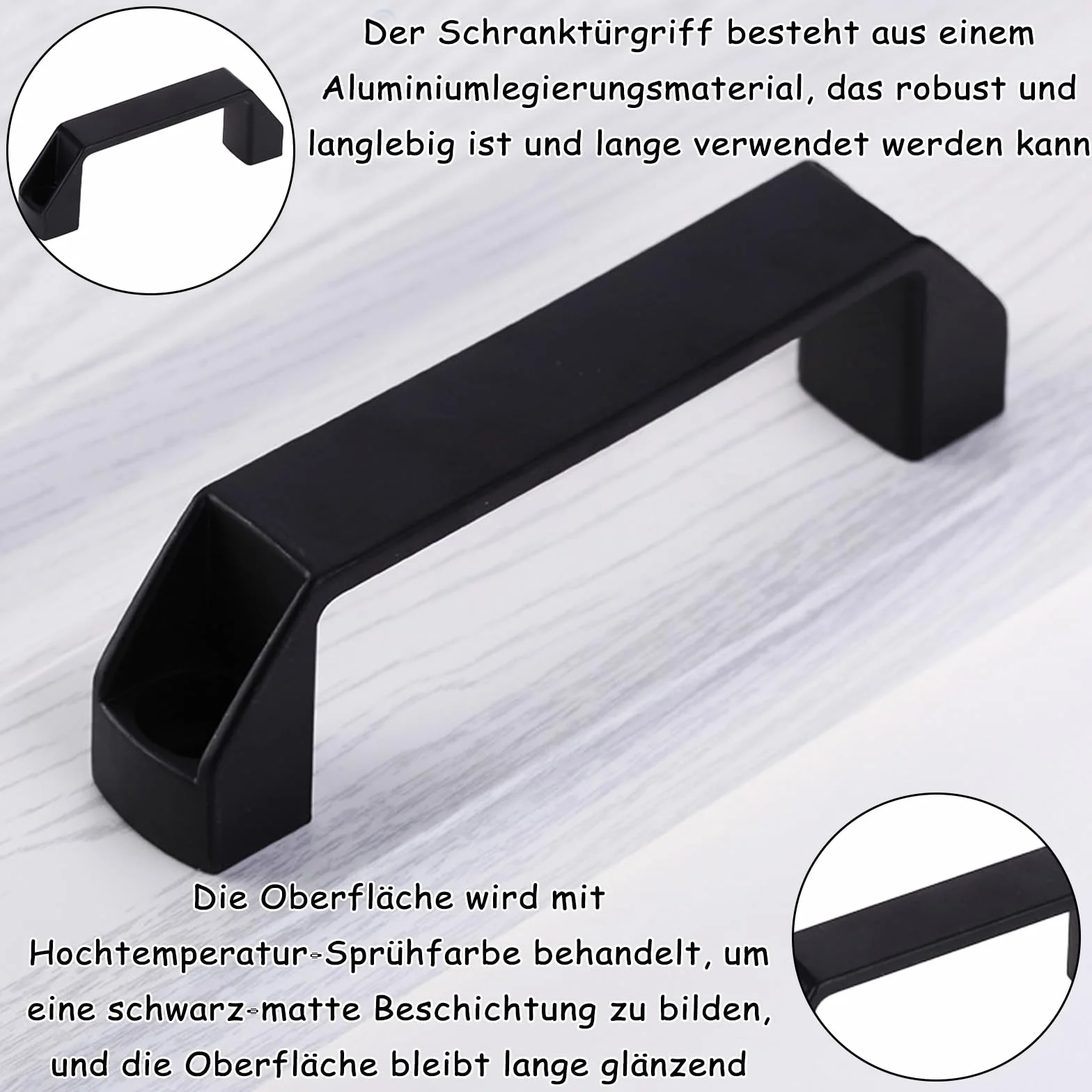 2 uchwyty pałąkowe, uchwyt ze stopu aluminium, uchwyt drzwiowy do szopy drzwi, garażu, szafy, uchwytów łazienkowych, dla seniorów i dzieci (odstęp między otworami 90 mm)