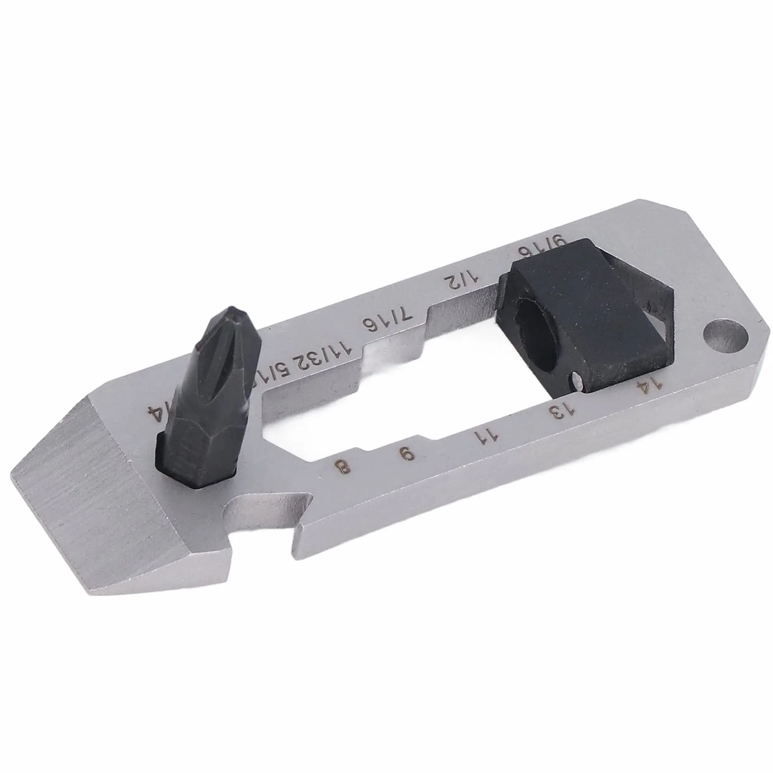 Narzędzie do Pęku Kluczy, Karta Multitool, Narzędzie Kieszonkowe 7 w 1, śrubokręt, Otwieracz do Butelek, Brelok do Kluczy, Linijka, Gwoździarka do Podróży na świeżym Powietrzu,