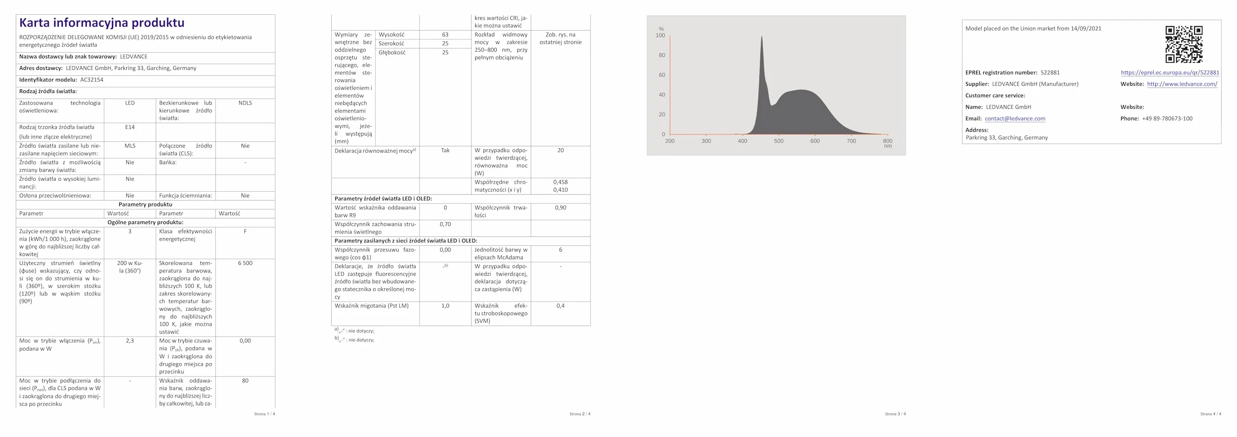 OSRAM LED SPECIAL T26 / Lampa LED: E14, 2,30 W, matowe, Kąt rozsyłu światła: 160 °, Chłodne światło dzienne, 6500 K