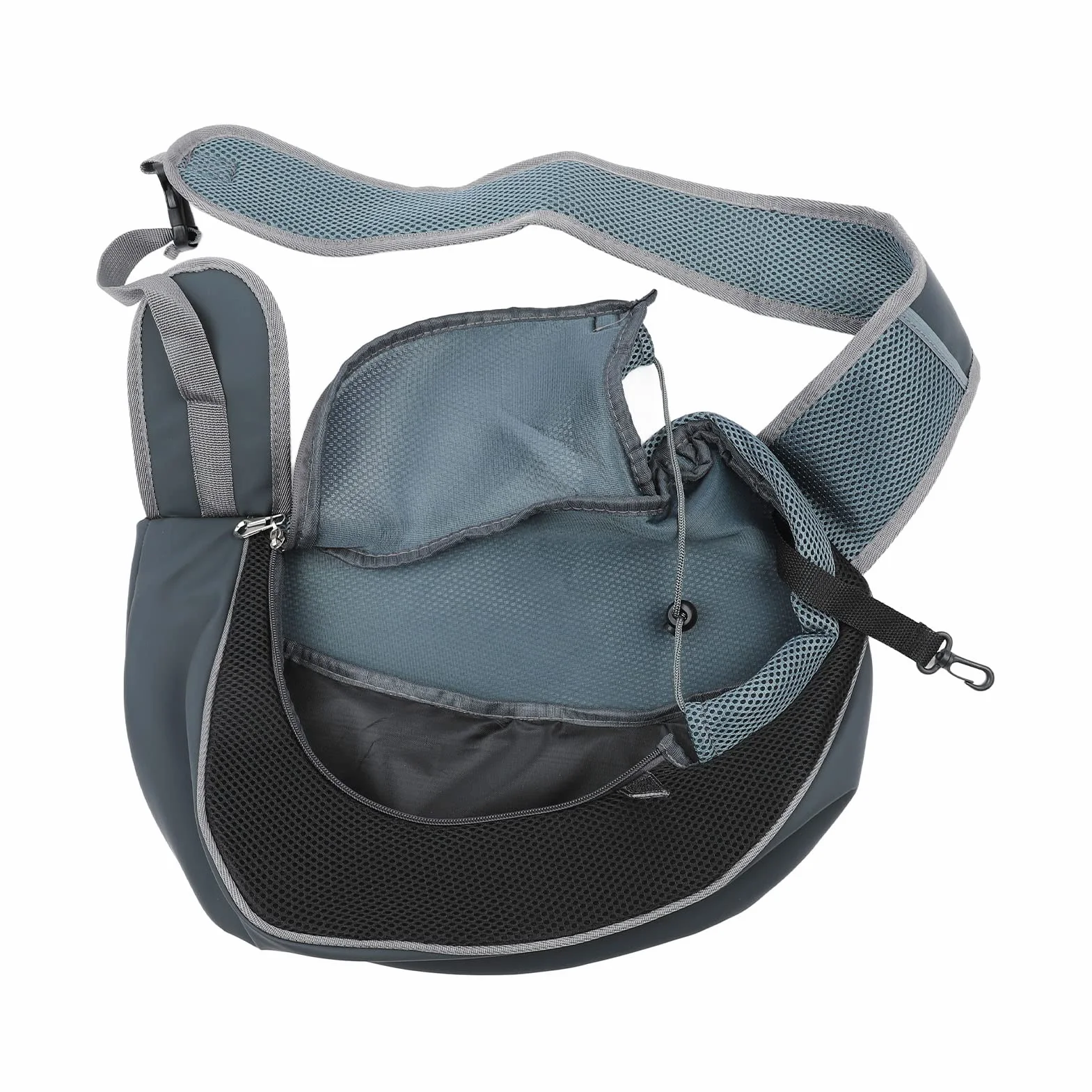 Pet Sling Torba Transportowa, Pet Sling Oddychająca Siatka Przenośna Pojedyncza Torba na ramię Nosidełko dla Psa do Podróży na Zewnątrz (Czarny)