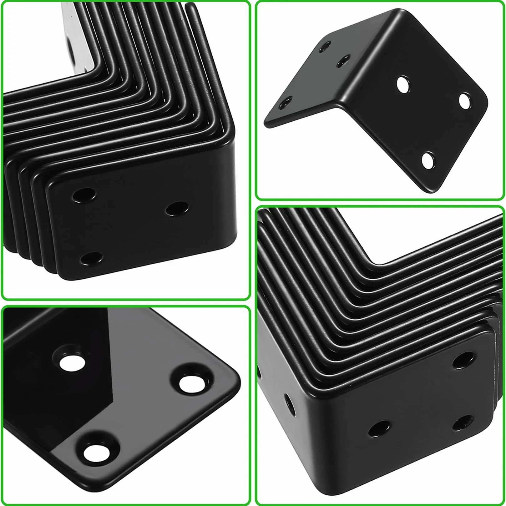 10 sztuk łączników kątowych, kątownik płytki perforowanej 90 stopni, 40 x 40 x 40 mm, kątownik do drewna, kątownik do dużych obciążeń, kątownik montażowy, metalowa blacha kątowa, kąt konstrukcyjny