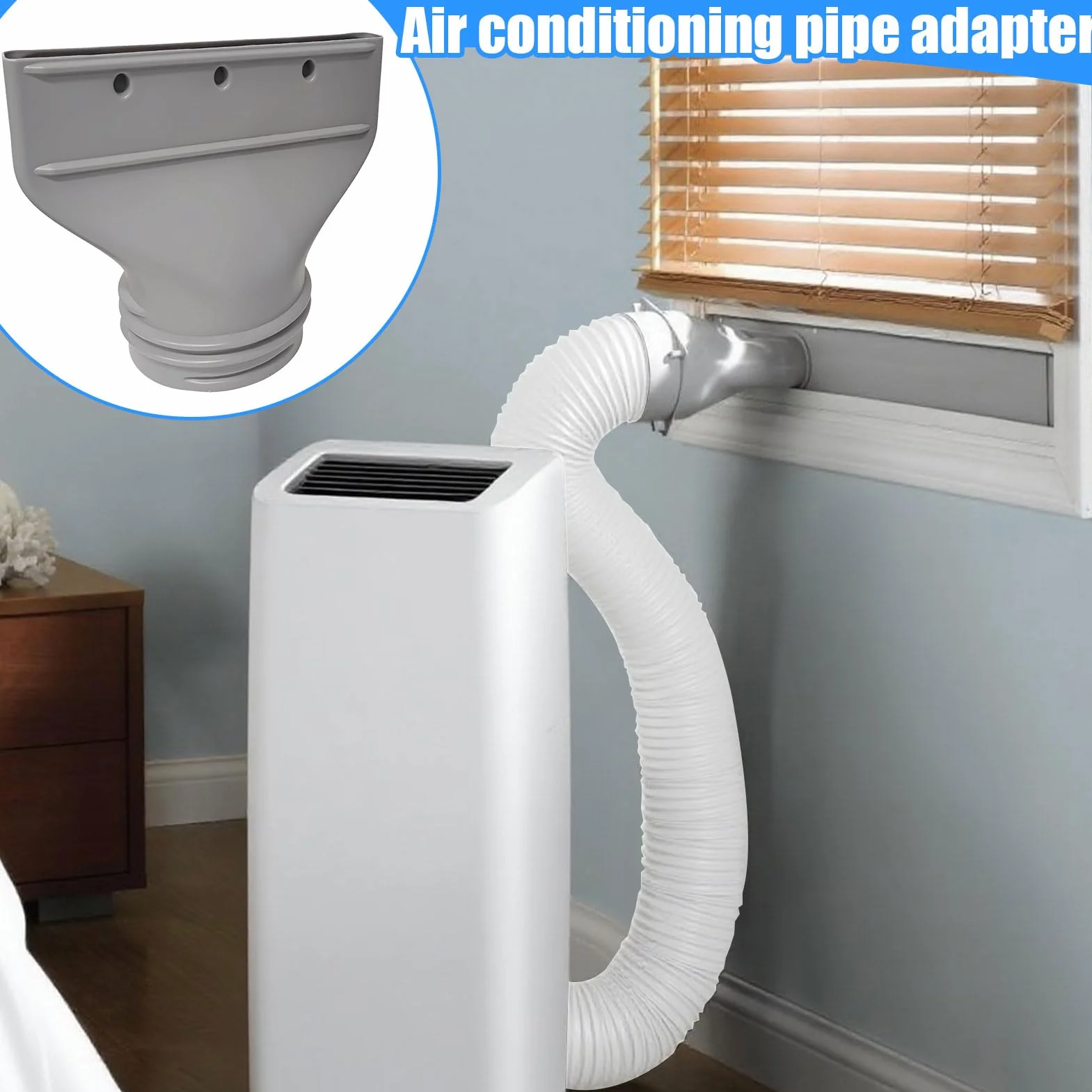 Płaski adapter węża wydechowego klimatyzacji 13 cm 15 cm