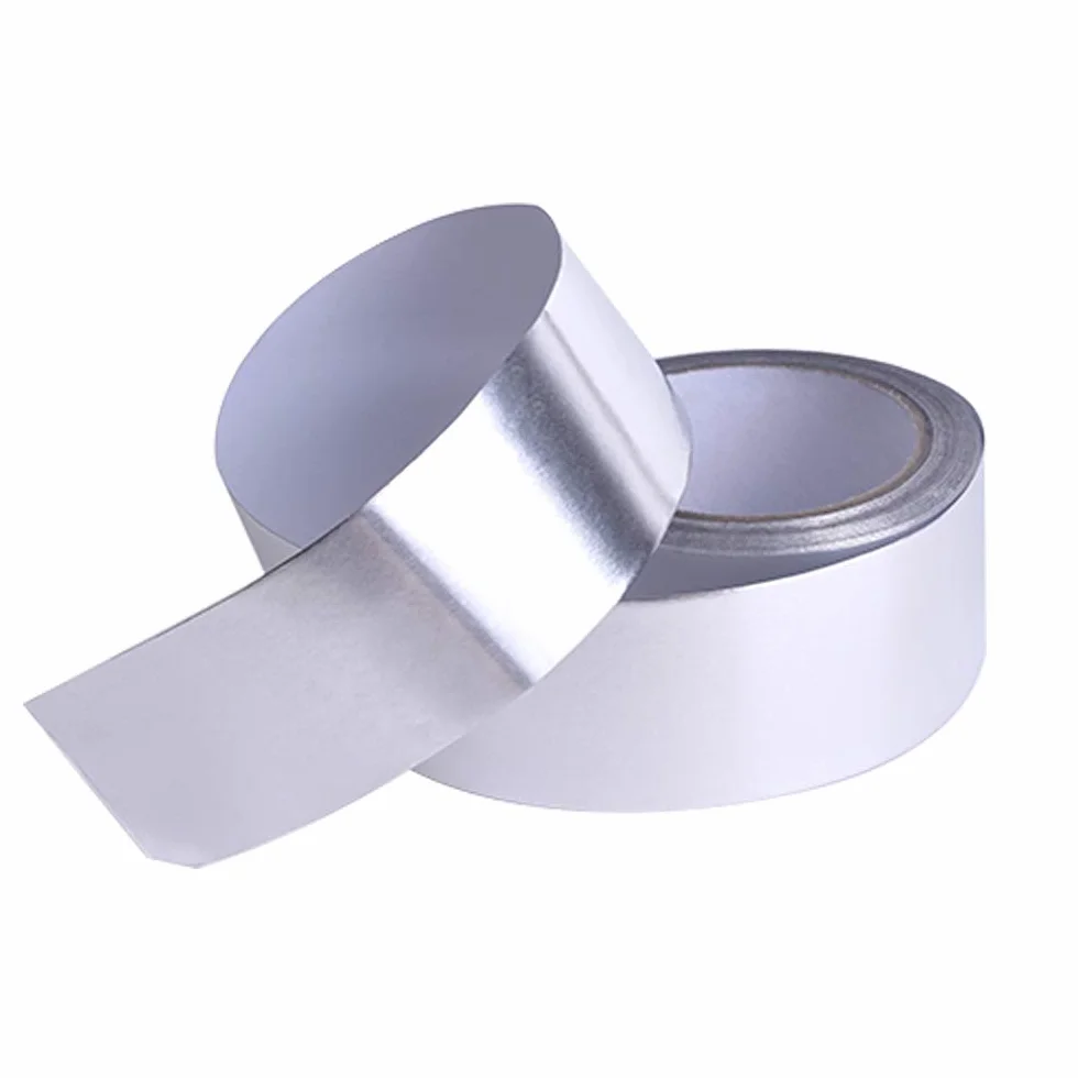 50M X 20mm Premium Folia aluminiowa Taśma klejąca z przewodnikiem, taśma samoprzylepna aluminiowa uszczelniająca, do napraw HVAC, kanałów, izolacji