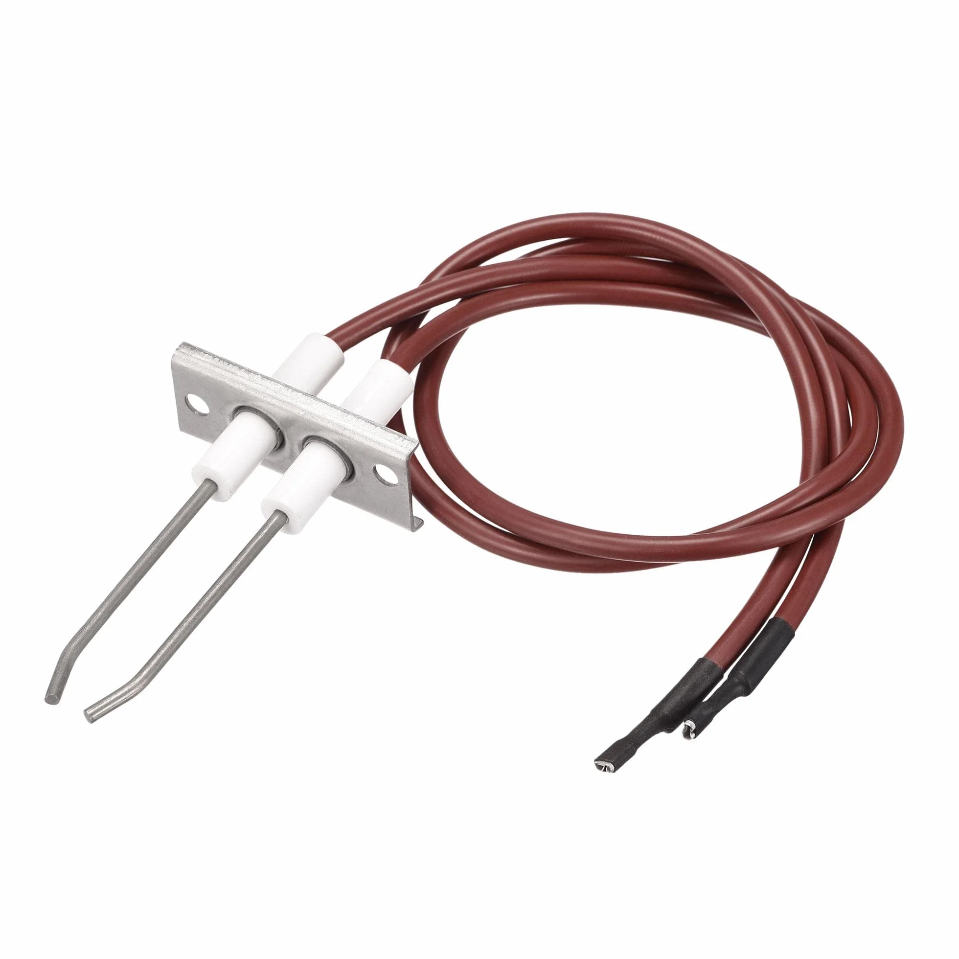 sourcing map Zapalniczka kabel ceramiczny układ elektrod, grill gazowy, kabel zapłonowy, zamiennik elektrody zapłonowej, długość 405 mm