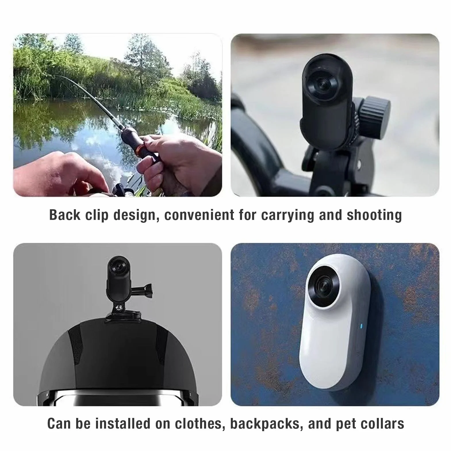 Kamera z obrożą dla Kota, Obroża z Lokalizatorem Psa HD 1080P, Mini Kamera Akcji do Nagrywania Wideo Wewnątrz i na Zewnątrz, Nie Wymaga Wi-Fi, Artykuły dla Zwierząt (WHITE)