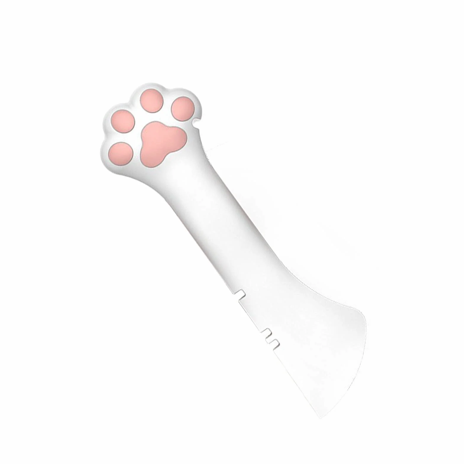 Codzienne Potrzeby dla Kotów, łyżka w Puszkach dla Zwierząt Domowych do Puszek na karmę dla Kotów Otwieracz do Słoików Cat Design Wielofunkcyjny (Biały)