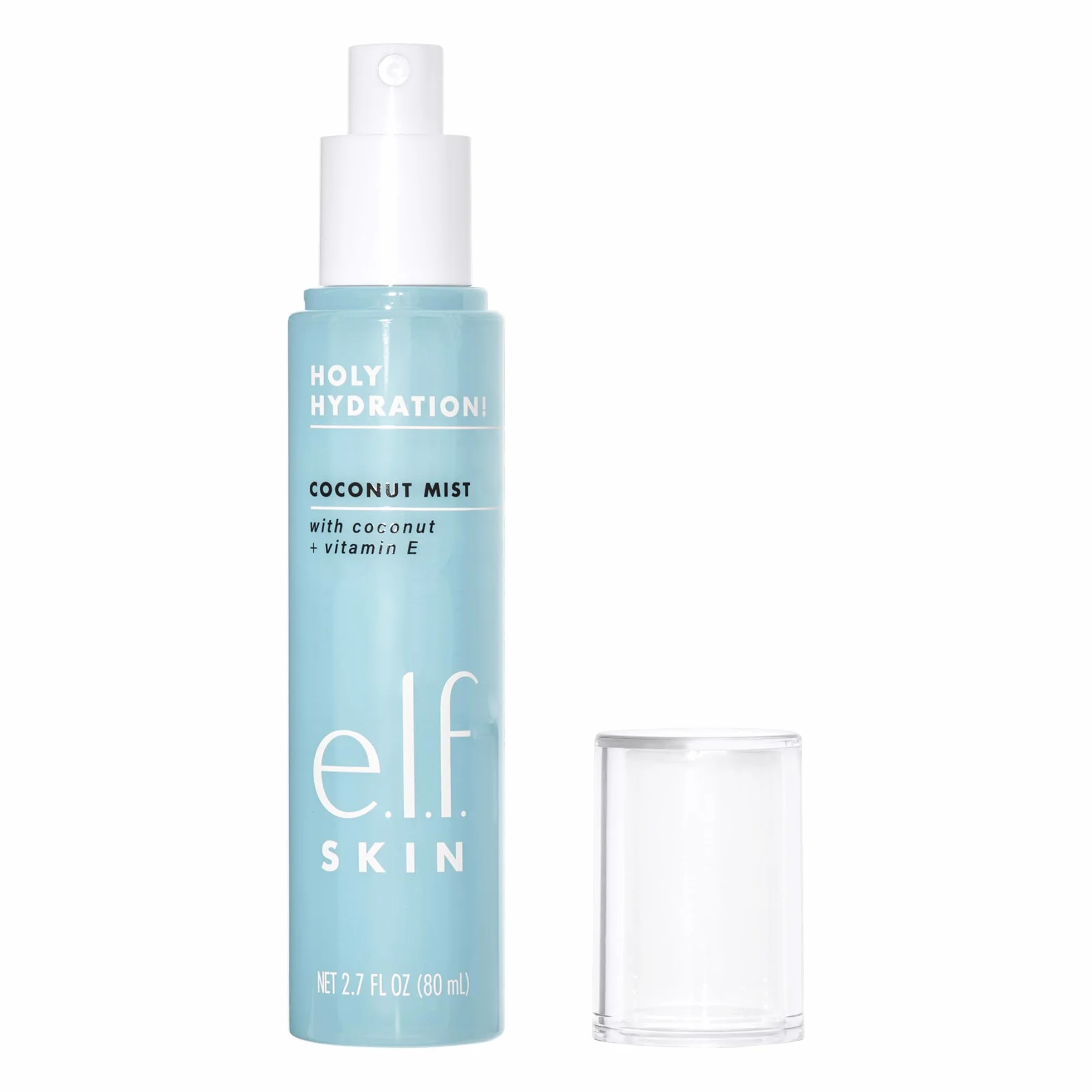 e.l.f. Idratante Nebbia di Cocco, Rinfresca, Lenisce e Rigora la pelle, Profumo Tropicale, 2,7 Fl Oz (80 ml)