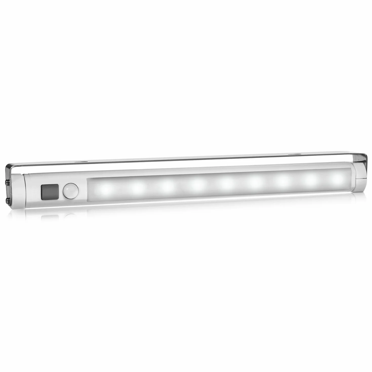 Maclean MCE166 lampa podszafkowa, listwa świetlna, lampa kuchenna, lampa do szafy, 9 diod LED SWD z czujnikiem ruchu PIR 120 stopni, obracana o 360°