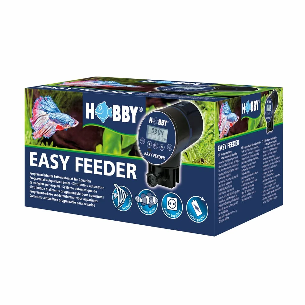 Hobby 10810 Easy Feeder programowalny automat do karmy do akwariów niebiesko-czarny