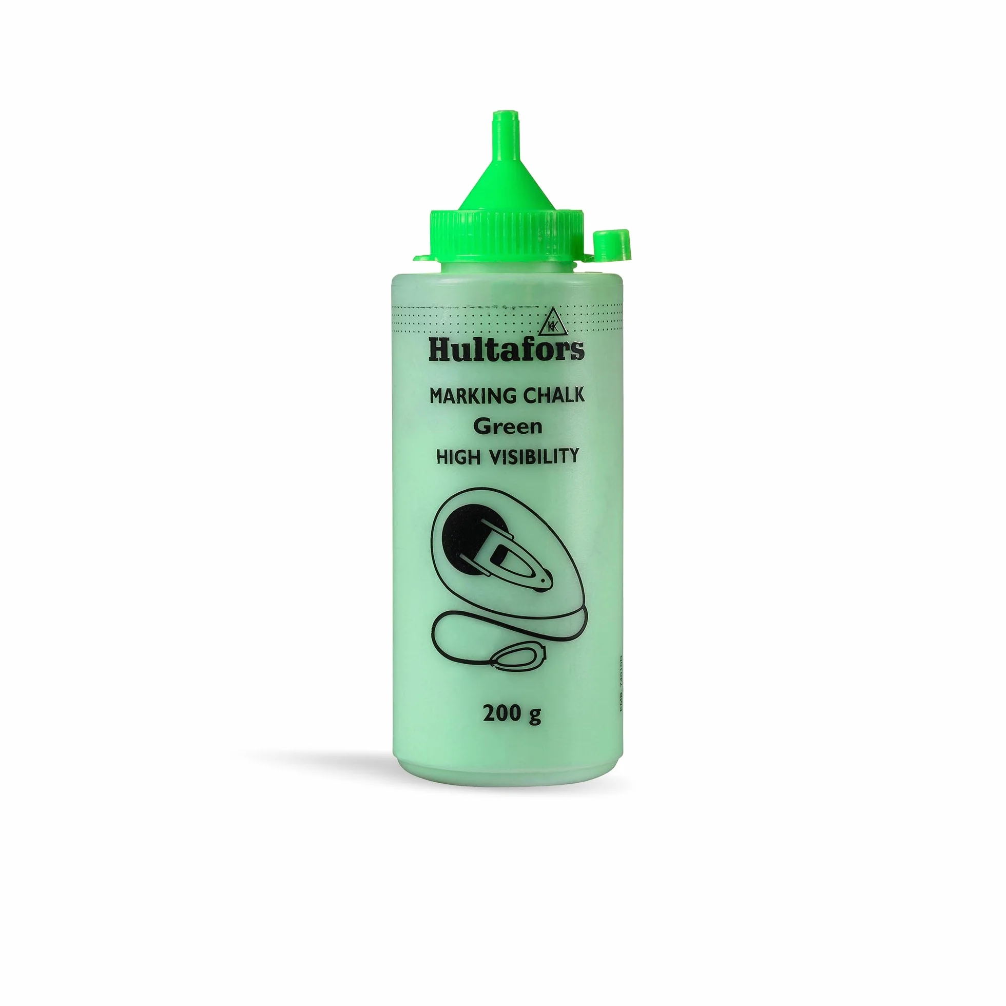 Hultafors 652733 kreda sznurkowa neonowa zieleń, 200 g, do użytku wewnątrz i na zewnątrz, tworzy świecące, precyzyjne i trwałe linie, intensywny kolor dzięki dużej zawartości pigmentów