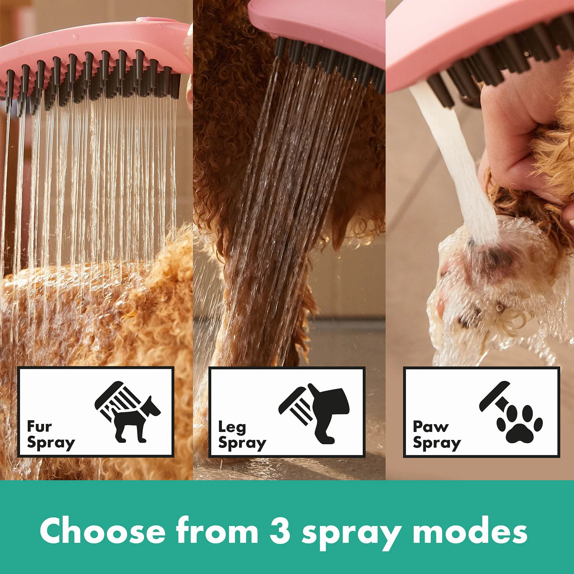 hansgrohe DogShower Główka prysznicowa dla psów 150 3jet z masującymi dyszami Pink, 26640560