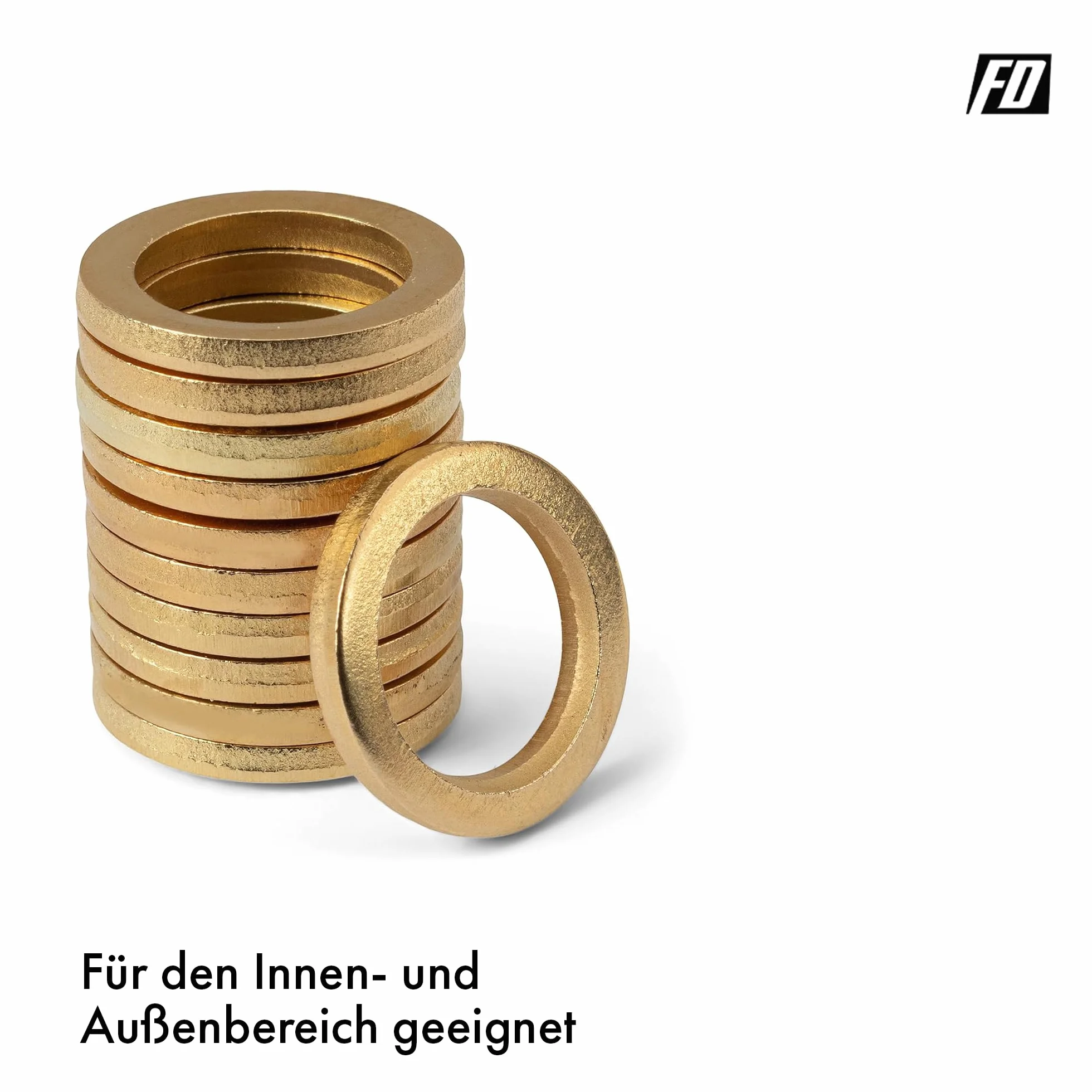 Zestaw Fitschenring │ 30 części │ Ø 10/11/12 mm │ mosiądzowany │ stal │ podkładki │ podkładki │ firmy FD-Workstuff