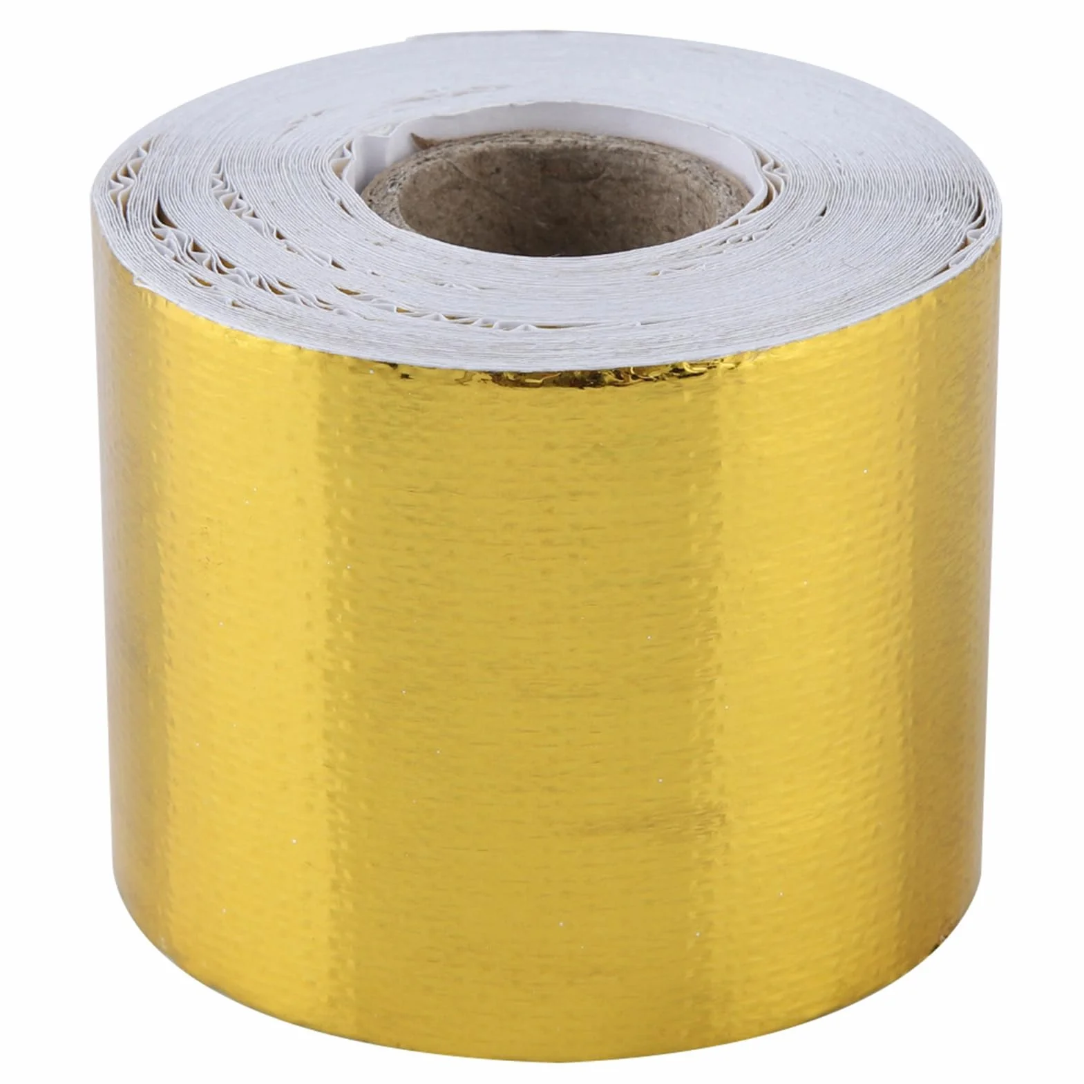 Taśma klejąca Aramox, 1 rolka złotej folii aluminiowej do samochodów, taśma odblaskowa do osłony termicznej (10 m x 5 cm)