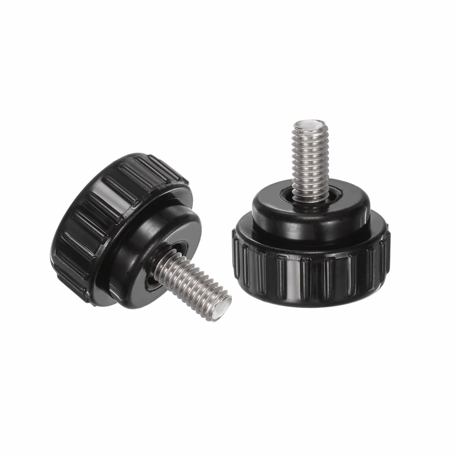 QUARKZMAN 4 szt. Śruby radełkowane M6 x 12 mm x 25 mm z łbem okrągłym ze stali nierdzewnej 304