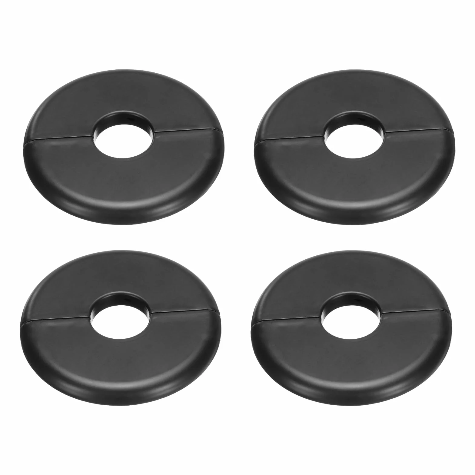 QUARKZMAN Kołnierz dzielony na ścianę 80 mm 3,1 cala OD Płyta Powłoka ABS okrągła samoprzylepna do pokrycia rur wodnych 22 mm 0,9 cala Akcesoria do dekoracji kranów czarny