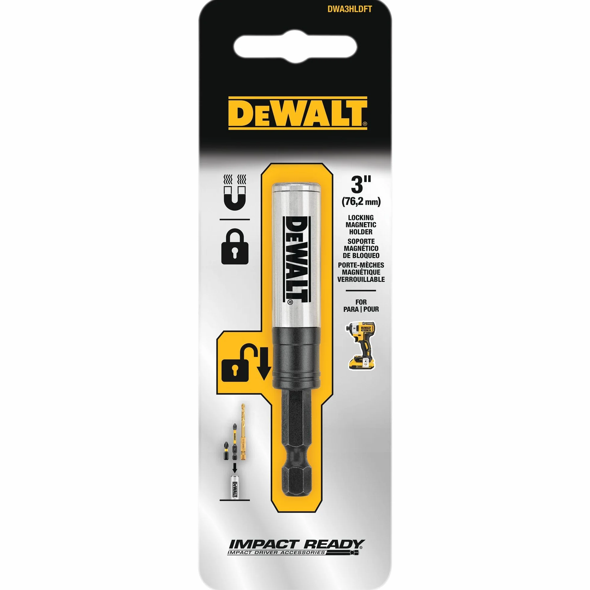 DEWALT Uchwyt bitowy 3 w 1 gotowy do uderzenia DWA3HLDFT