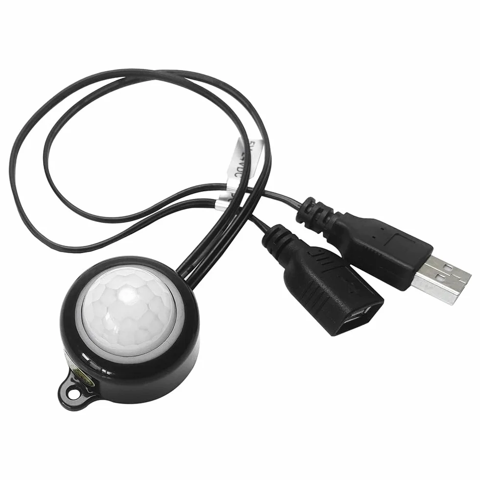 DollaTek DIY o?wietlenie LED USB czujnik ruchu prze??cznik ?wiat?a prze??cznik czujnika ?wiat?a regulowany czas opó?nienia 15-130S