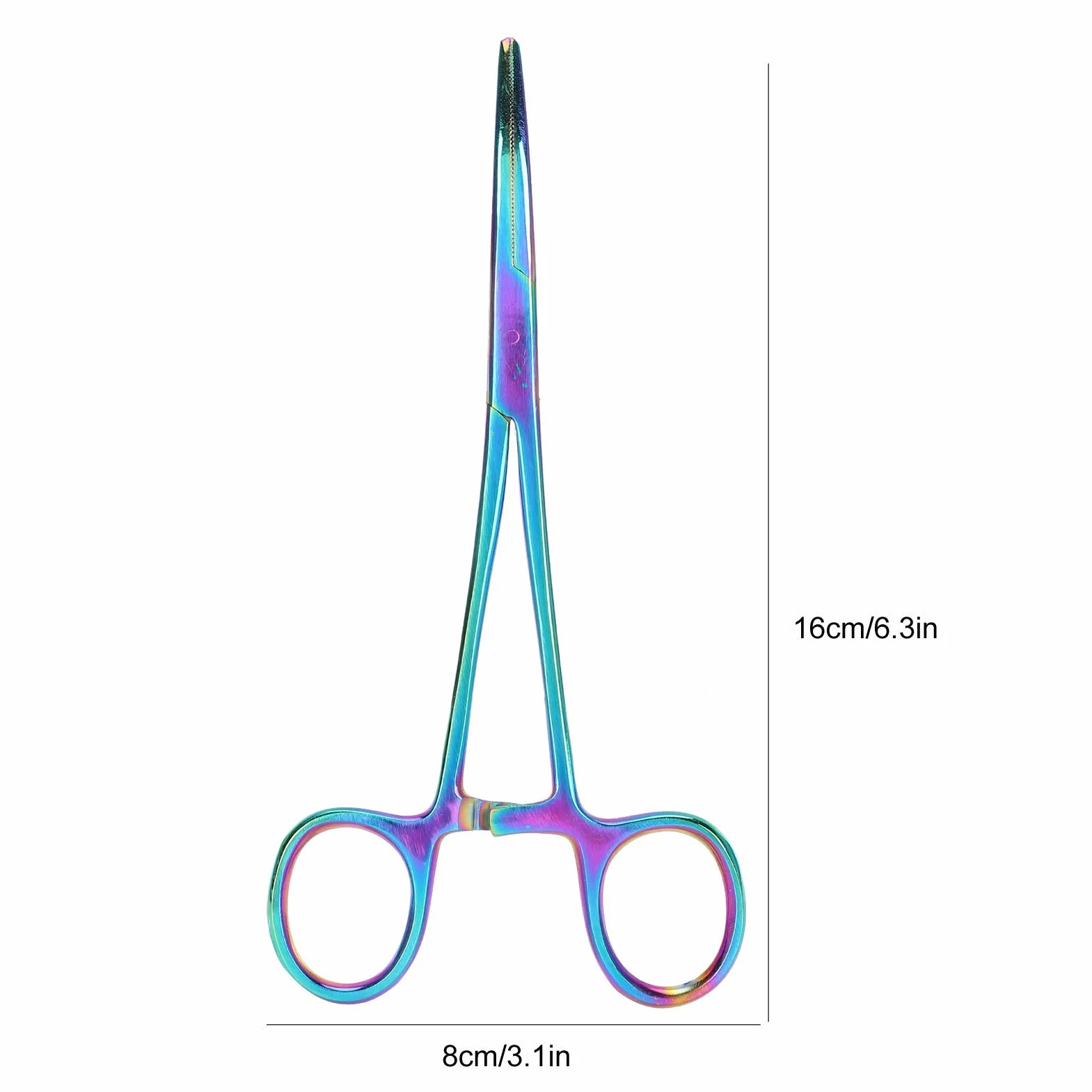 Hemostat na komary dla zwierząt domowych ściągacz do włosów w uszach ze stali nierdzewnej pęseta z zakrzywioną końcówką zacisk do czyszczenia dla psa kota [#1]