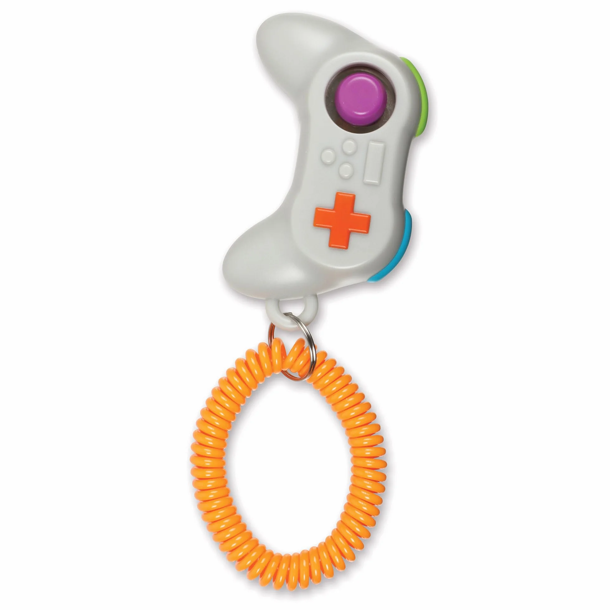 Brightkins Smarty Pooch Training Clicker Gamepad, Clicker do treningu psów z elastycznym paskiem na nadgarstek, rozwiązania do treningu i zachowania psów, 1 sztuka