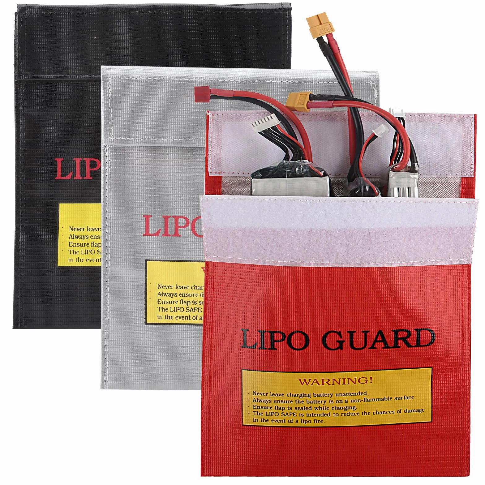 TNSLAND 3 sztuki ogniotrwałych i wodoszczelnych sejfów Lipo Safety Bag torba na baterie