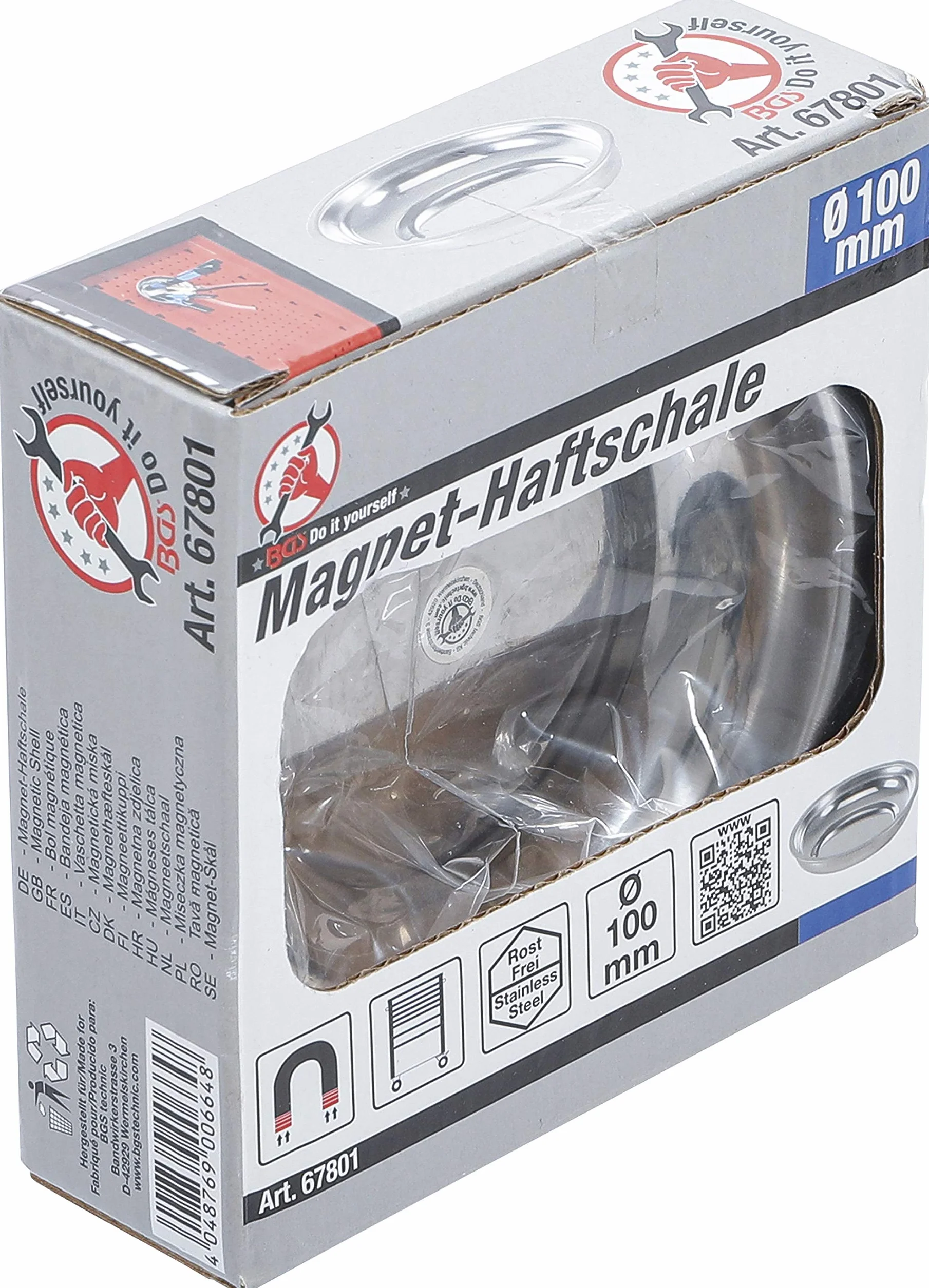 BGS Miseczka magnetyczna stal szlachetna Ø 100 mm
