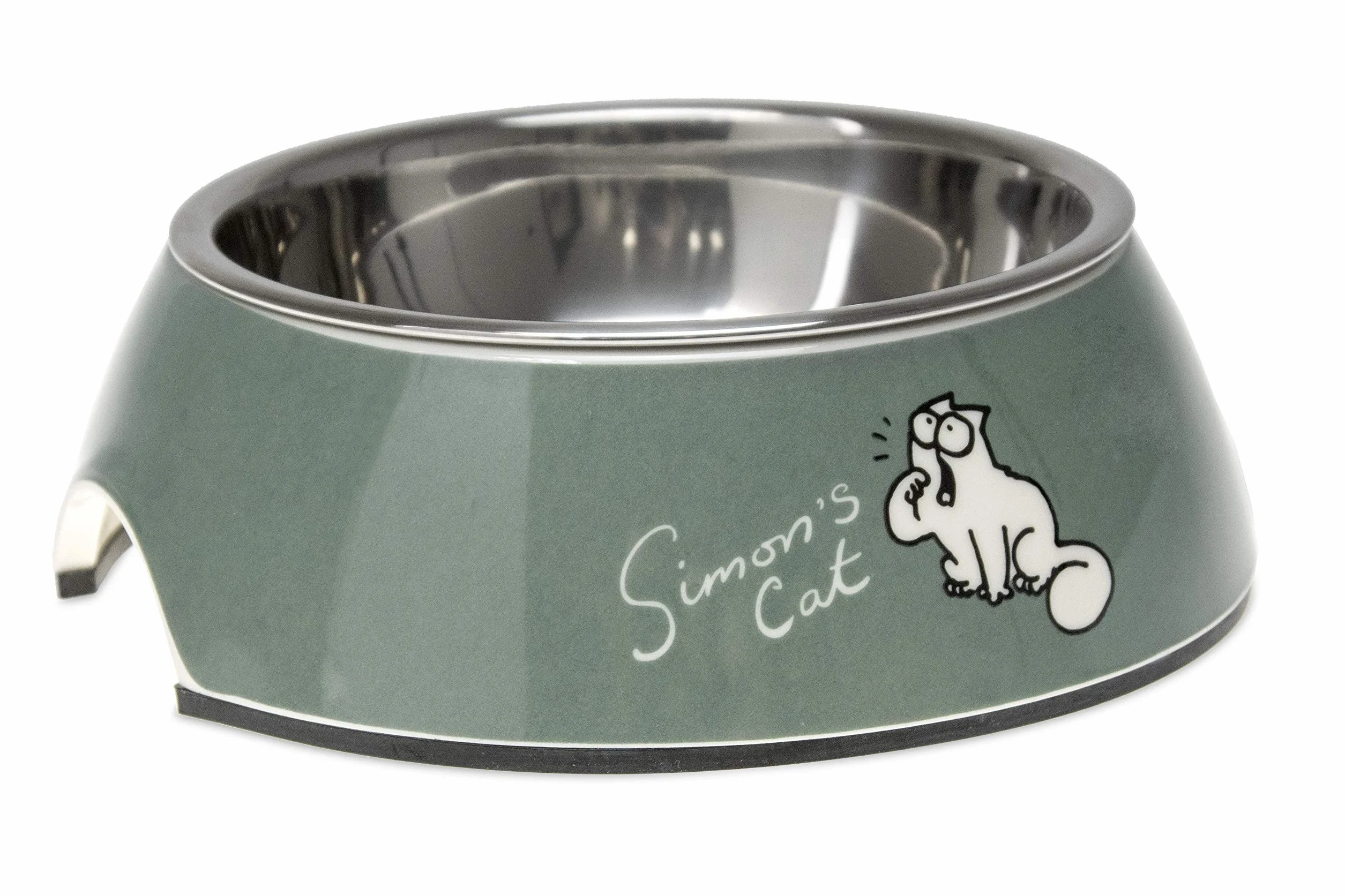 Karlie 522105 Simon's Cat miska dla kota dł.: 14 cm szer.: 14 cm wys.: 4,5 cm 160 ml zielona