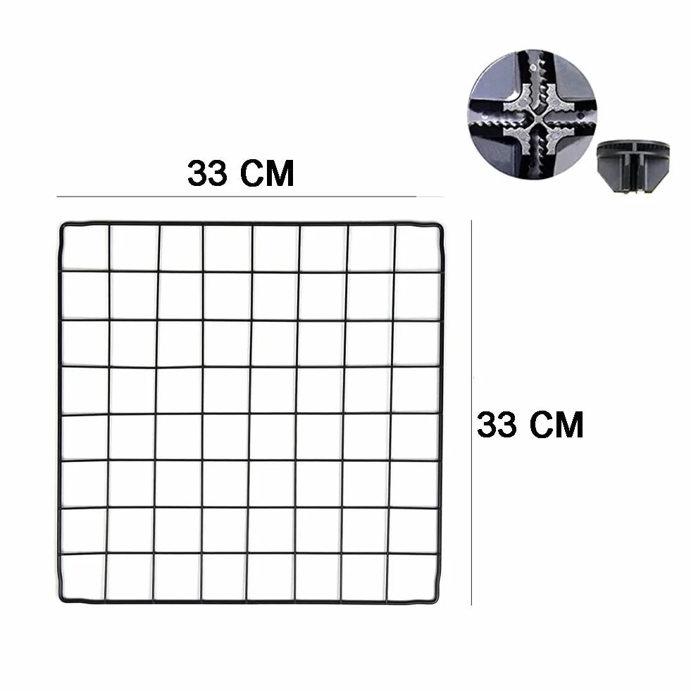 LANGXUN PILIN organizer do kostek do przechowywania czarnego drutu metalowego, DIY klatka dla małych zwierząt dla królika, świnek morskich, szczeniaka | Produkty dla zwierząt domowych przenośne metalowe ogrodzenie z drutu (24 szt.)
