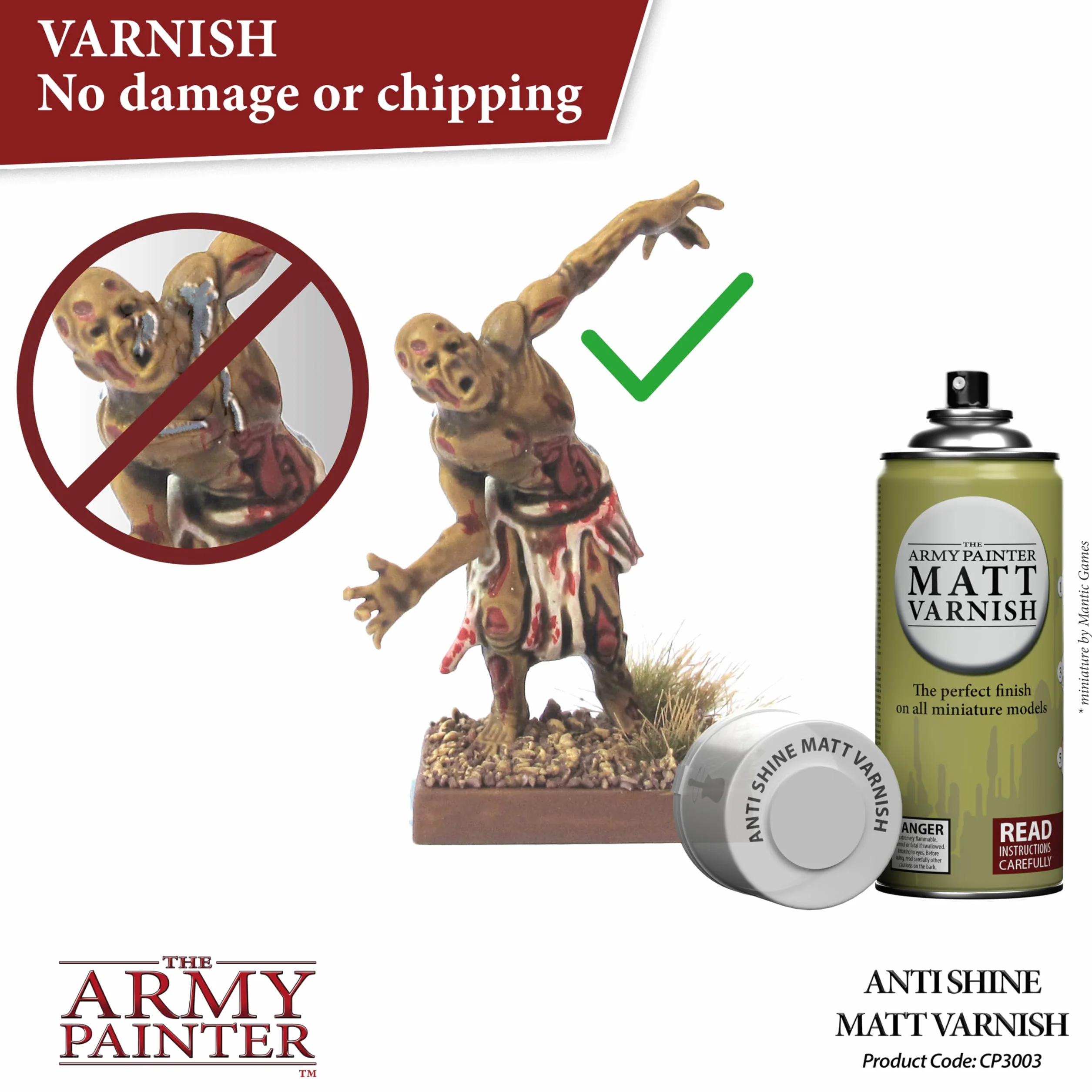 The Army Painter Anti Shine Matt Varnish Quickshade Protector do miniatur akryl w sprayu