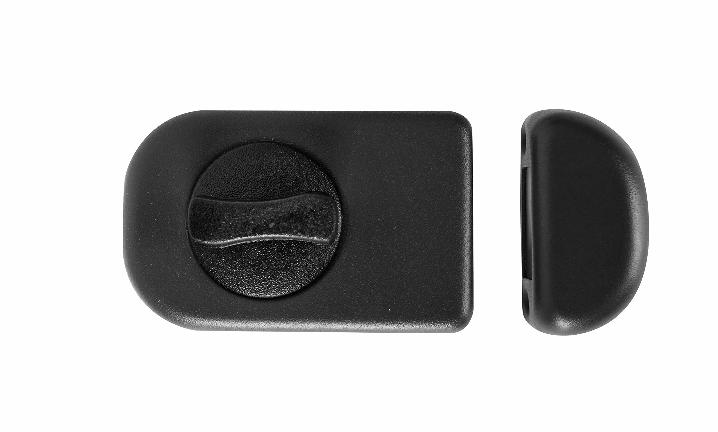 ADGO Ergo Zamek Drzwiowy Skrzynkowy Górny Powierzchniowy Nawierzchniowy Nakładany z Pokrętłem Atom Łucznik 60 mm , do Drzwi Bramy Furtki , Stalowy Mechanizm z Okrągłą Wkładką + 3 Klucze , Zestaw do Montażu , Czarny , 1 sztuka
