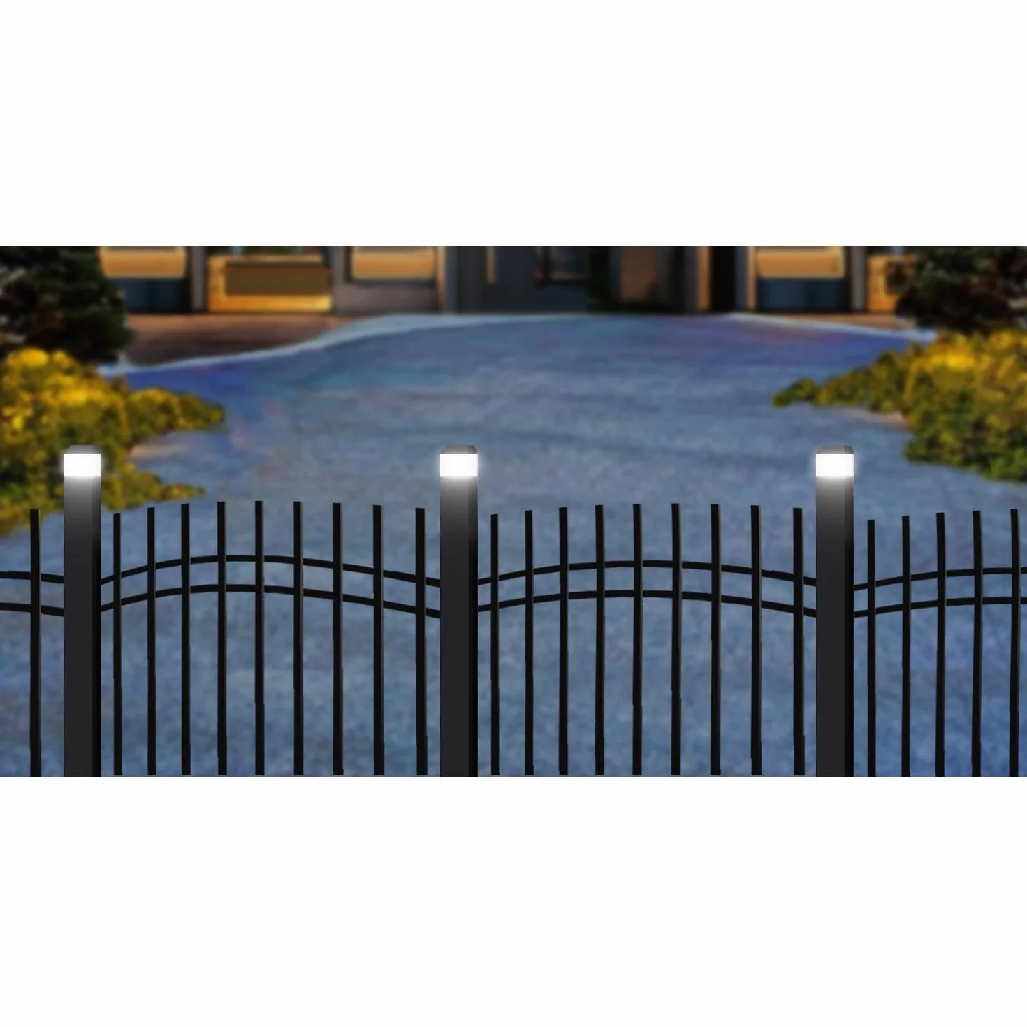 Green Blue GB128 Lampa Solarna LED 100x100 na Słupek, Lampa Ogrodowa z Czujnikiem Zmierzchu, Kolor Ciepły Biały (4000K), Czarna, Zewnętrzna Lampa Słupkowa Idealna do Ogrodu, na Podwórko